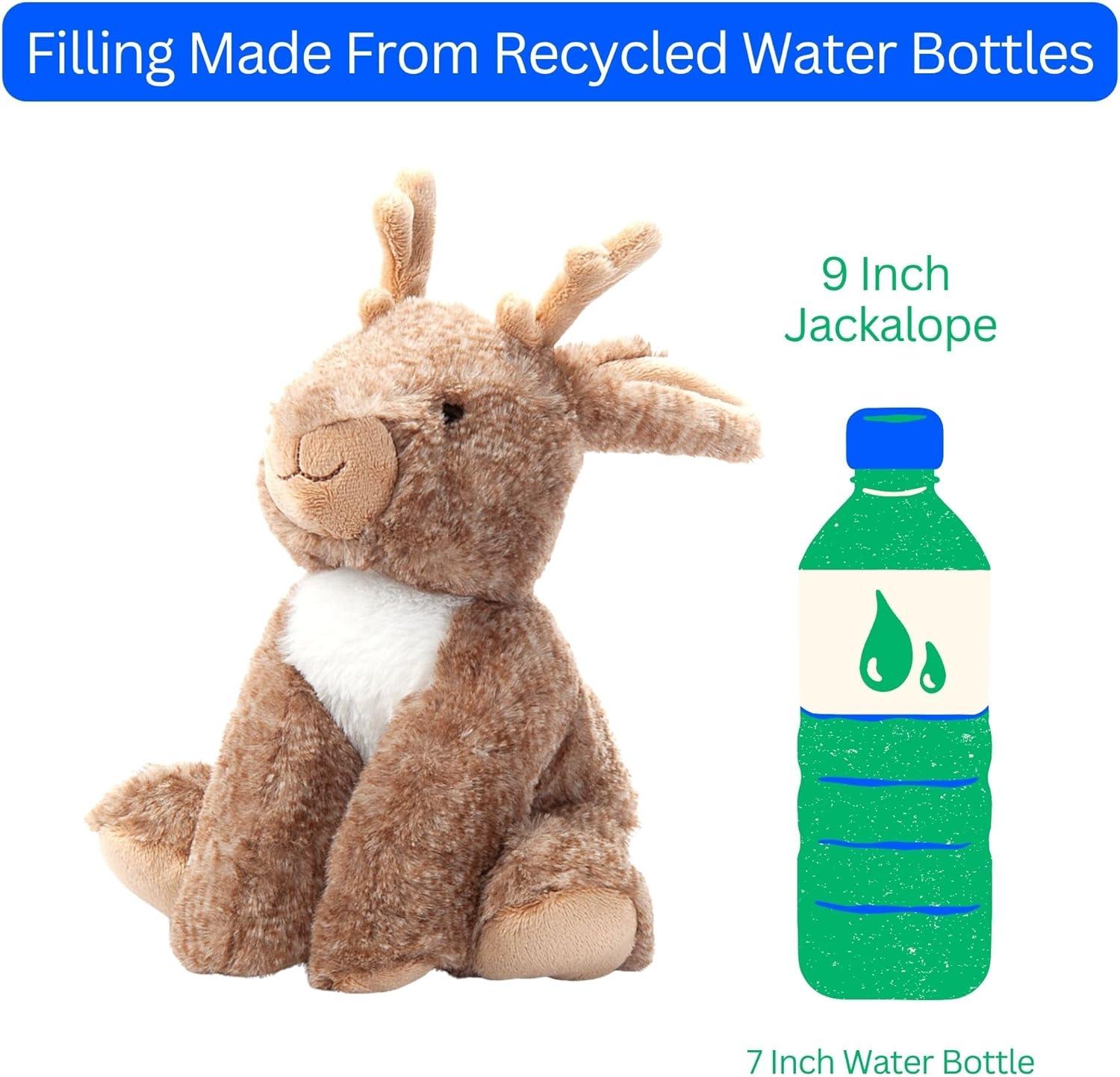 image:imageThe Petting Zoo Jackalope Stuffed Animal Plushie Gifts for Kids Wild Onez Wildlife Animals Jackalope Plush Toy 9 inches