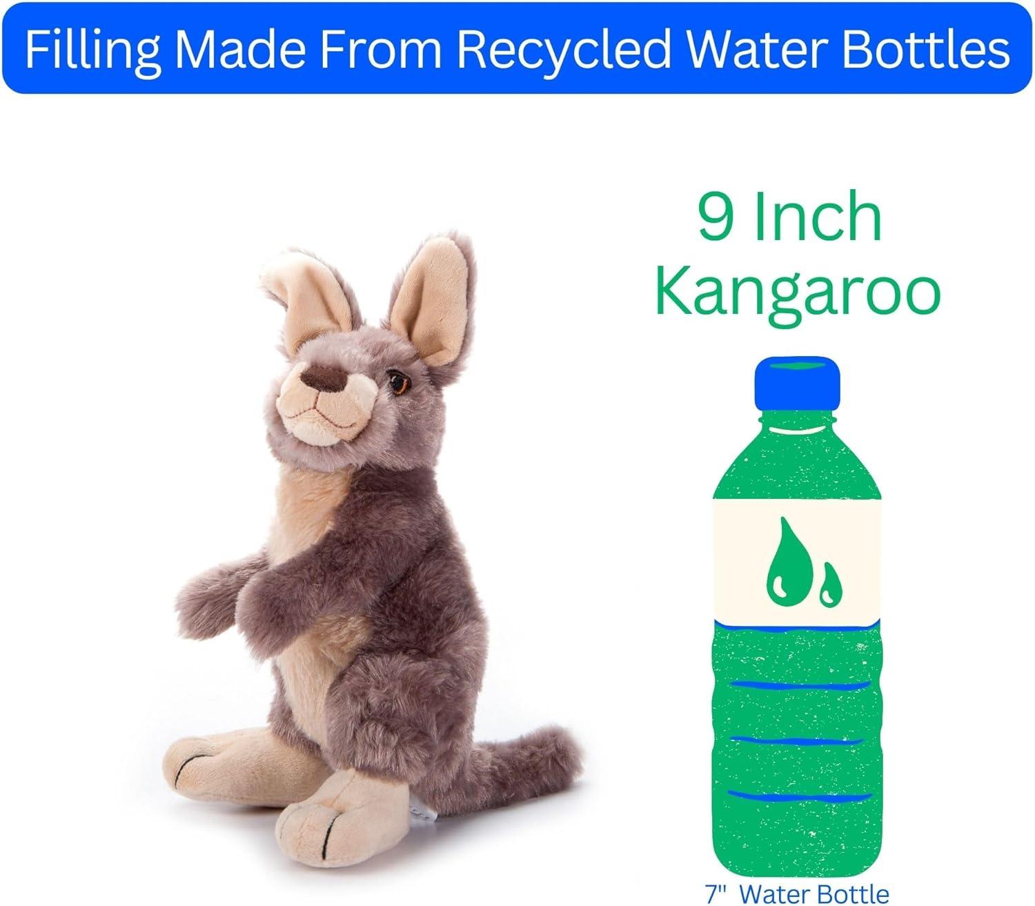 image:imageThe Petting Zoo Kangaroo Stuffed Animal Plushie Gifts for Kids Earth Keeperz Wildlife Australia Animals Zoologee Kangaroo Plush Toy 10 inches