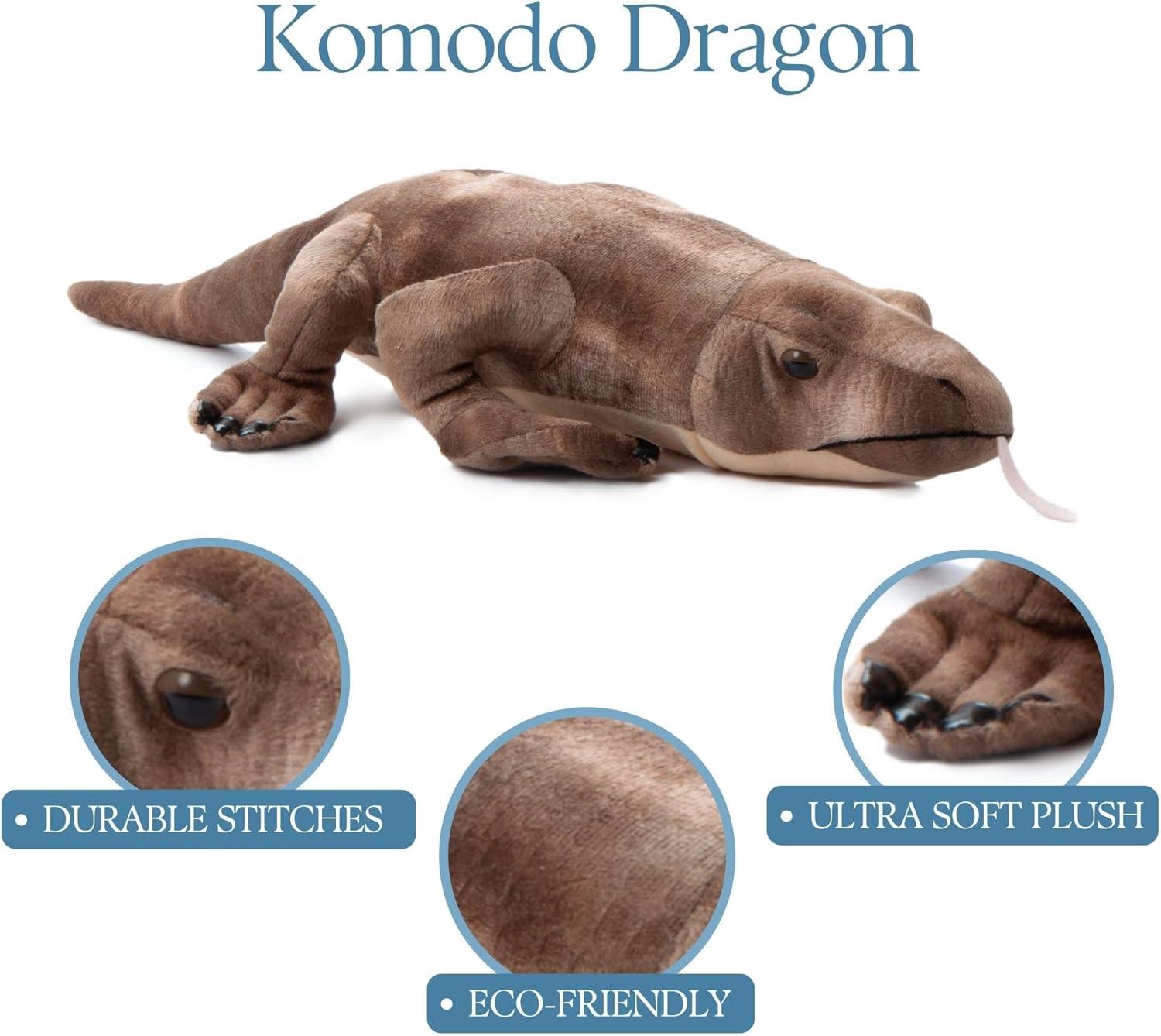 image:imageThe Petting Zoo Komodo Dragon Stuffed Animal Gifts for Kids Wild Onez Zoo Animals Komodo Dragon Plush Toy 20 inches