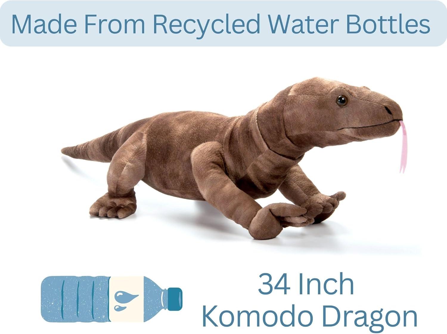 image:imageThe Petting Zoo Komodo Dragon Stuffed Animal Plushie Gifts for Kids Wild Onez Reptile Animals Dragon Plush Toy 34 Inches