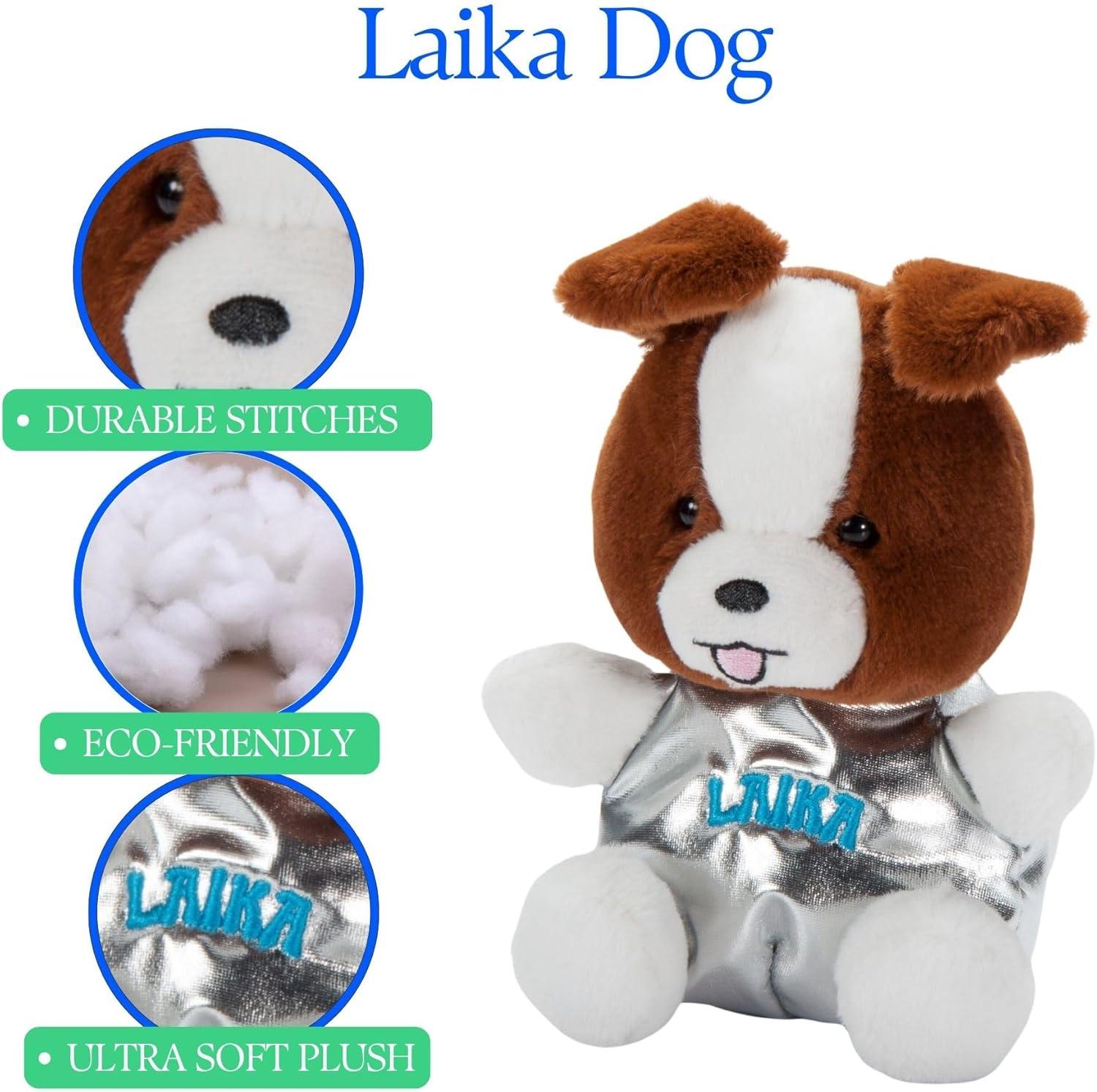 image:imageThe Petting Zoo Laika Space Dog Stuffed Animal Plushie Gifts for Kids Nuggetz Animals Space Dog Plush Toy 6 inches6 inches