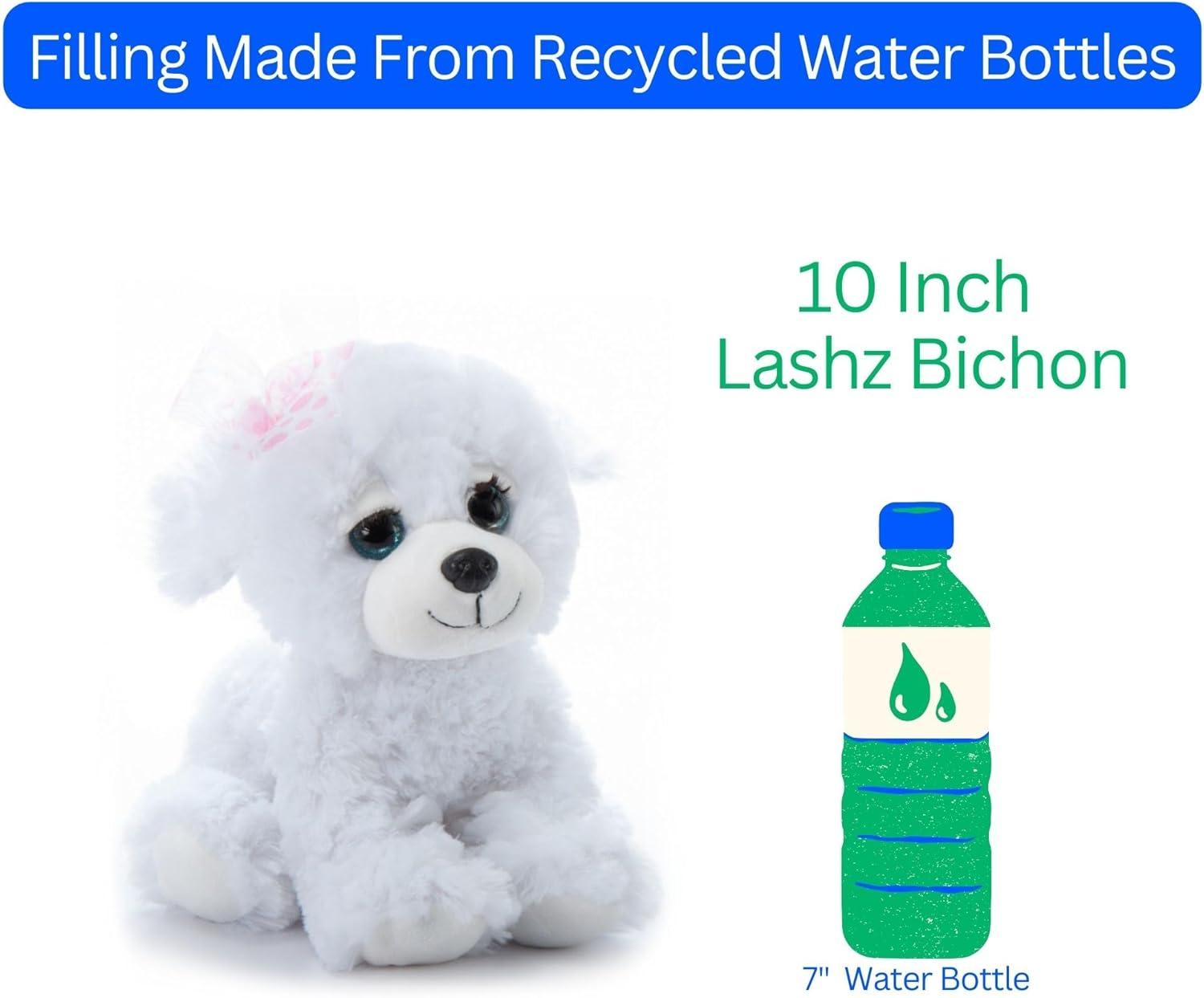 image:imageThe Petting Zoo Lashz Bichon Frise Dog Stuffed Animal Gifts for Girls Plush Toy 10 inches
