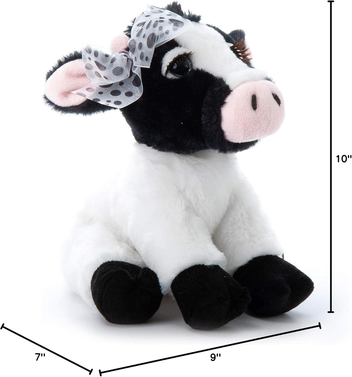 image:imageThe Petting Zoo Lashz Cow Stuffed Animal Gifts for Girls Plush Toy 10 inches