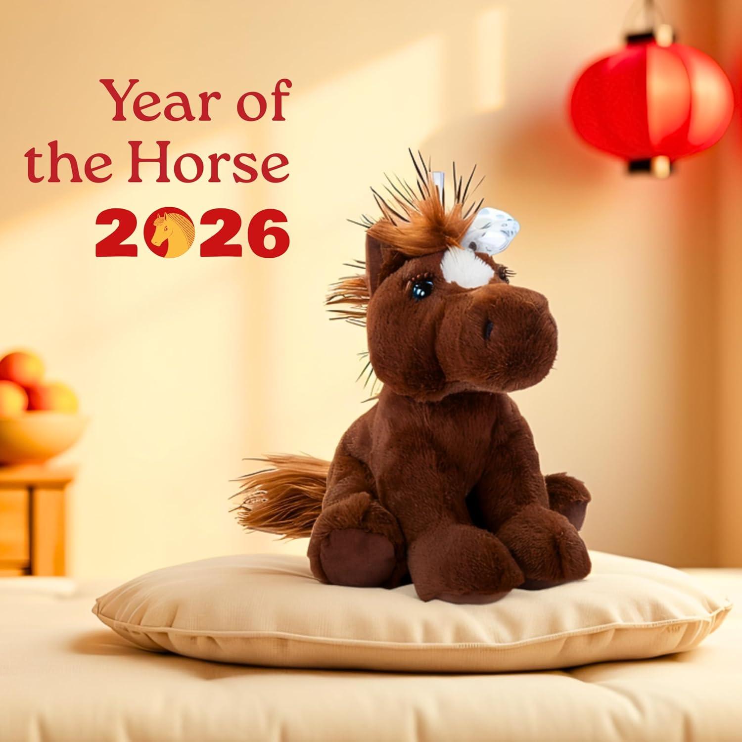 image:imageThe Petting Zoo Lashz Horse Stuffed Animal Gifts for Girls Horse Plush Toy 10 inches