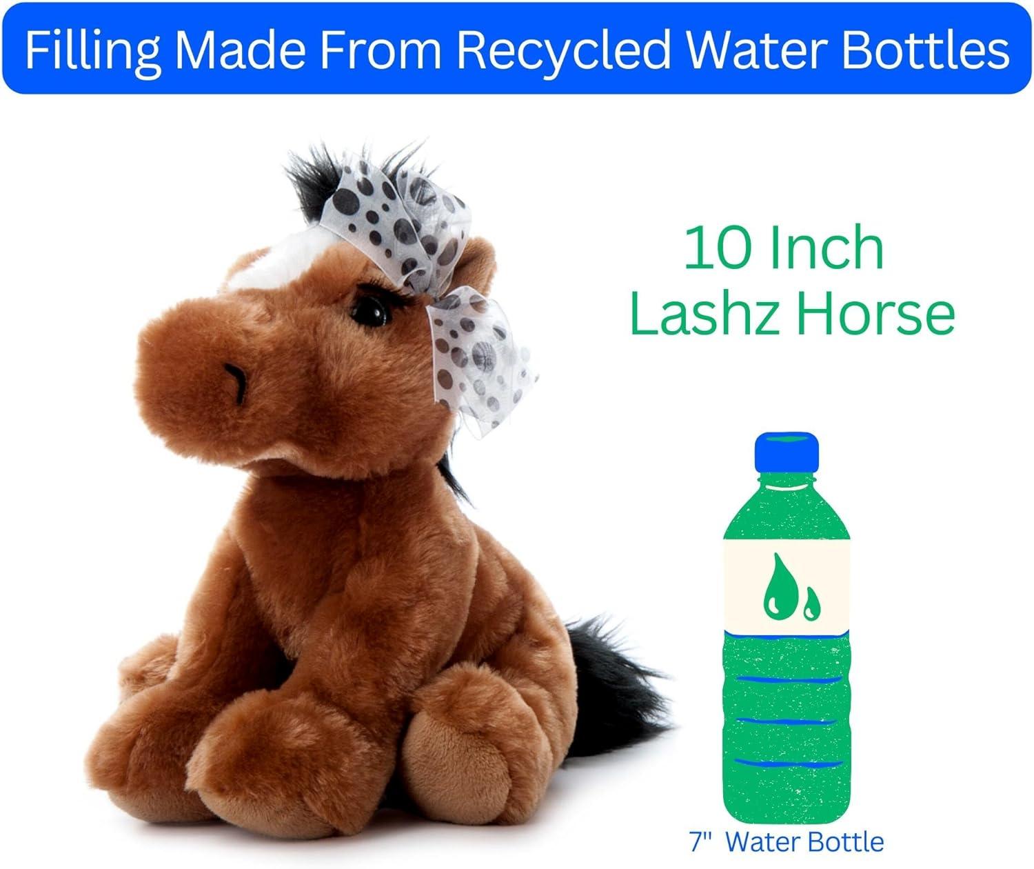 image:imageThe Petting Zoo Lashz Horse Stuffed Animal Gifts for Girls Horse Plush Toy 10 inches