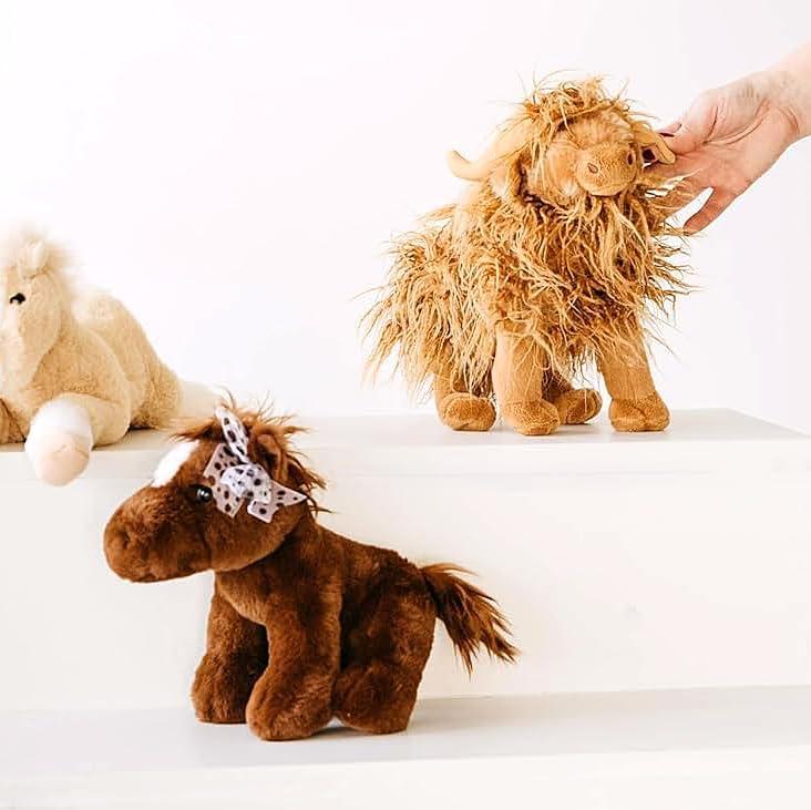 image:imageThe Petting Zoo Lashz Horse Stuffed Animal Gifts for Girls Horse Plush Toy 10 inches