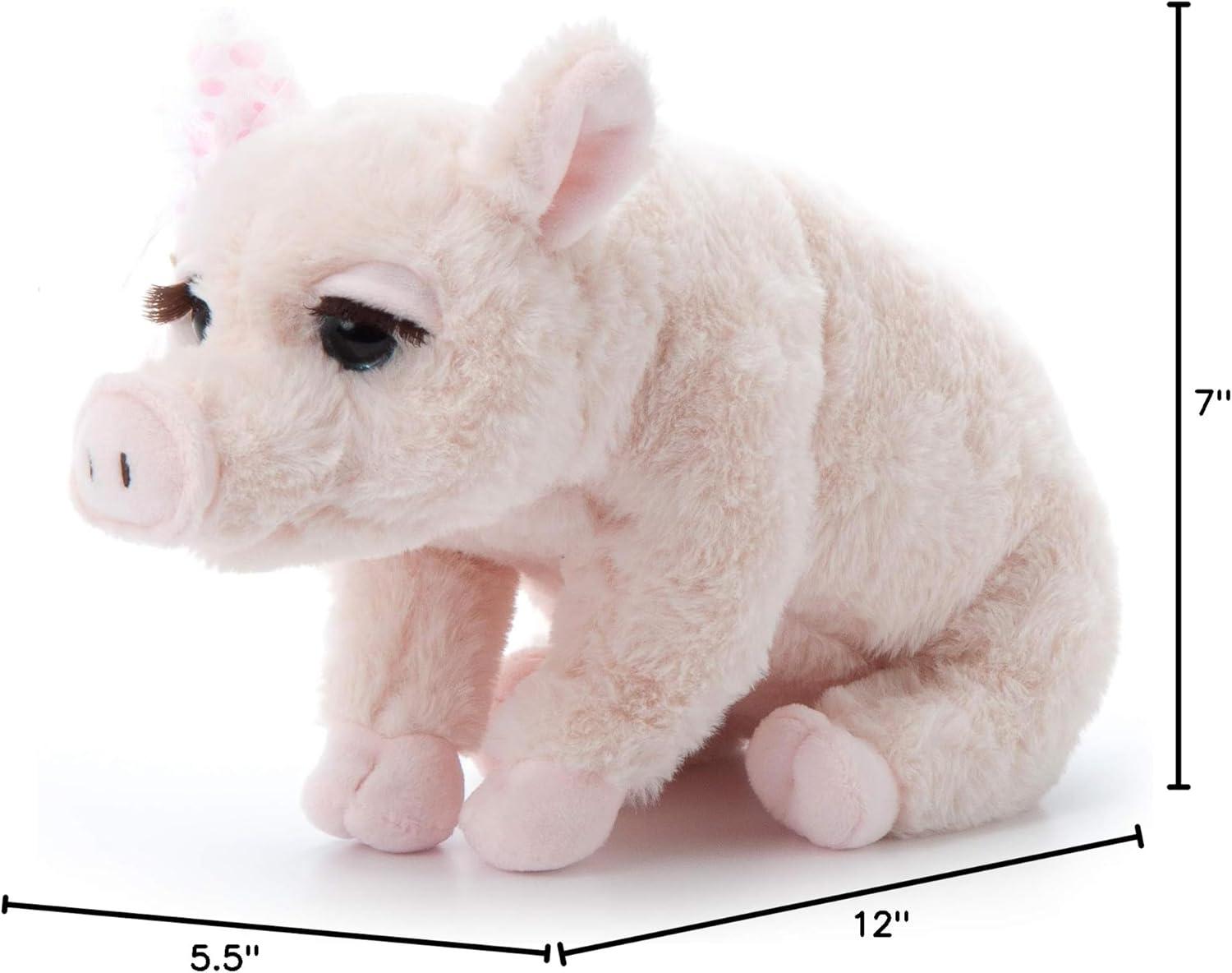 image:imageThe Petting Zoo Lashz Pig Stuffed Animal Gifts for Girls Pig Plush Toy 12 inches