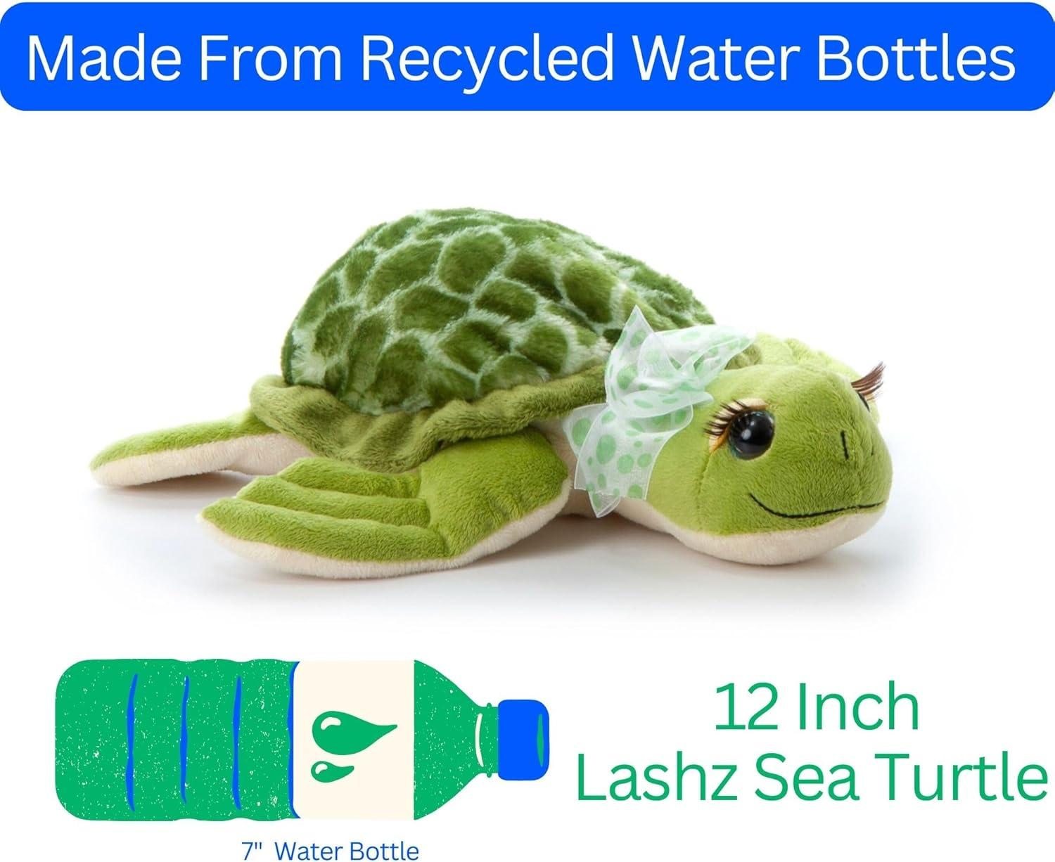 image:imageThe Petting Zoo Lashz Sea Turtle Stuffed Animal Gifts for Girls Plush Toy 12 inches