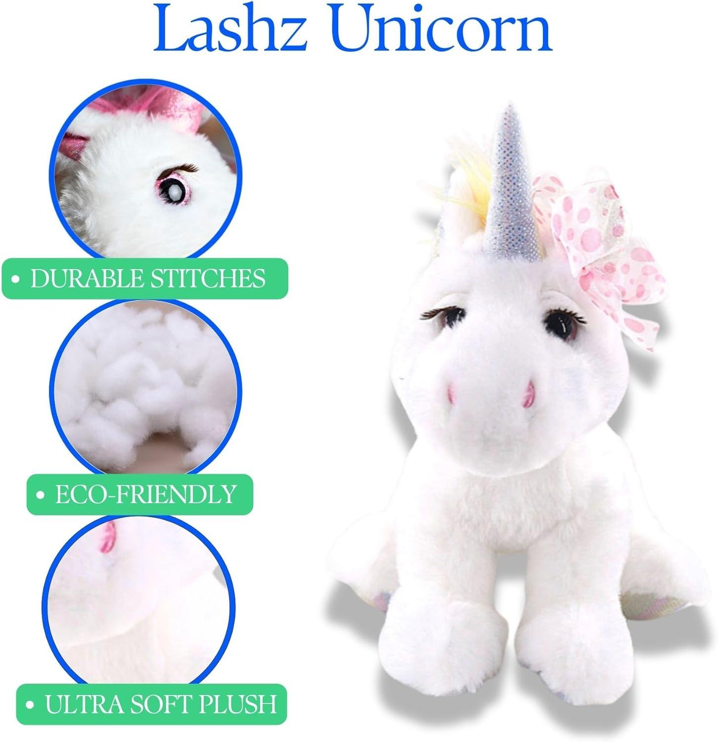 image:imageThe Petting Zoo Lashz Unicorn Stuffed Animal Gifts for Girls Unicorn Plush Toy 10 inches