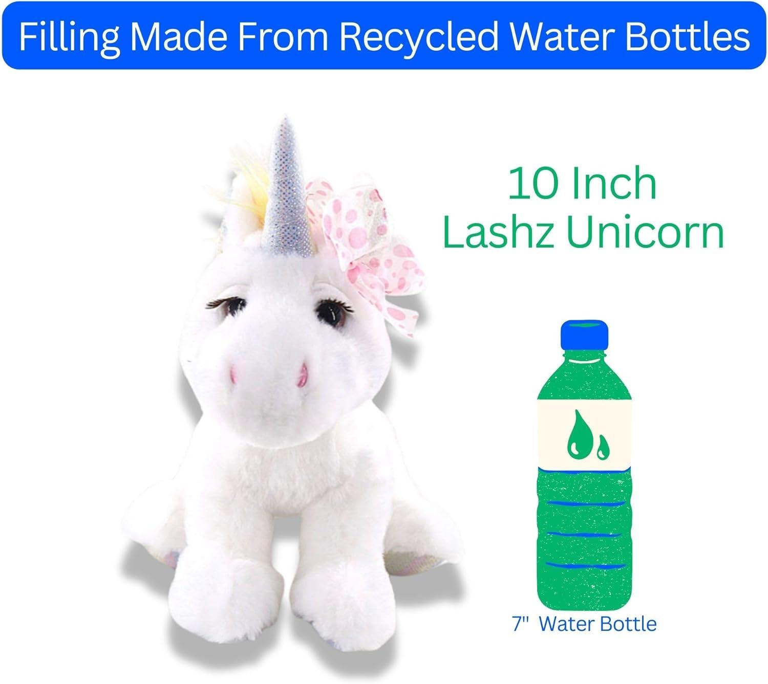 image:imageThe Petting Zoo Lashz Unicorn Stuffed Animal Gifts for Girls Unicorn Plush Toy 10 inches