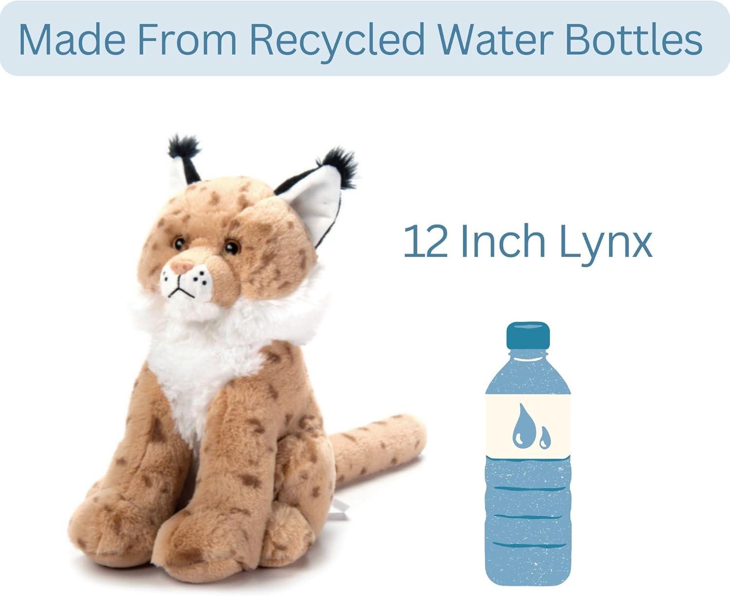 image:imageThe Petting Zoo Lynx Stuffed Animal Plushie Gifts for Kids Wild Onez Wildlife Animals Lynx Cat Plush Toy 12 inches