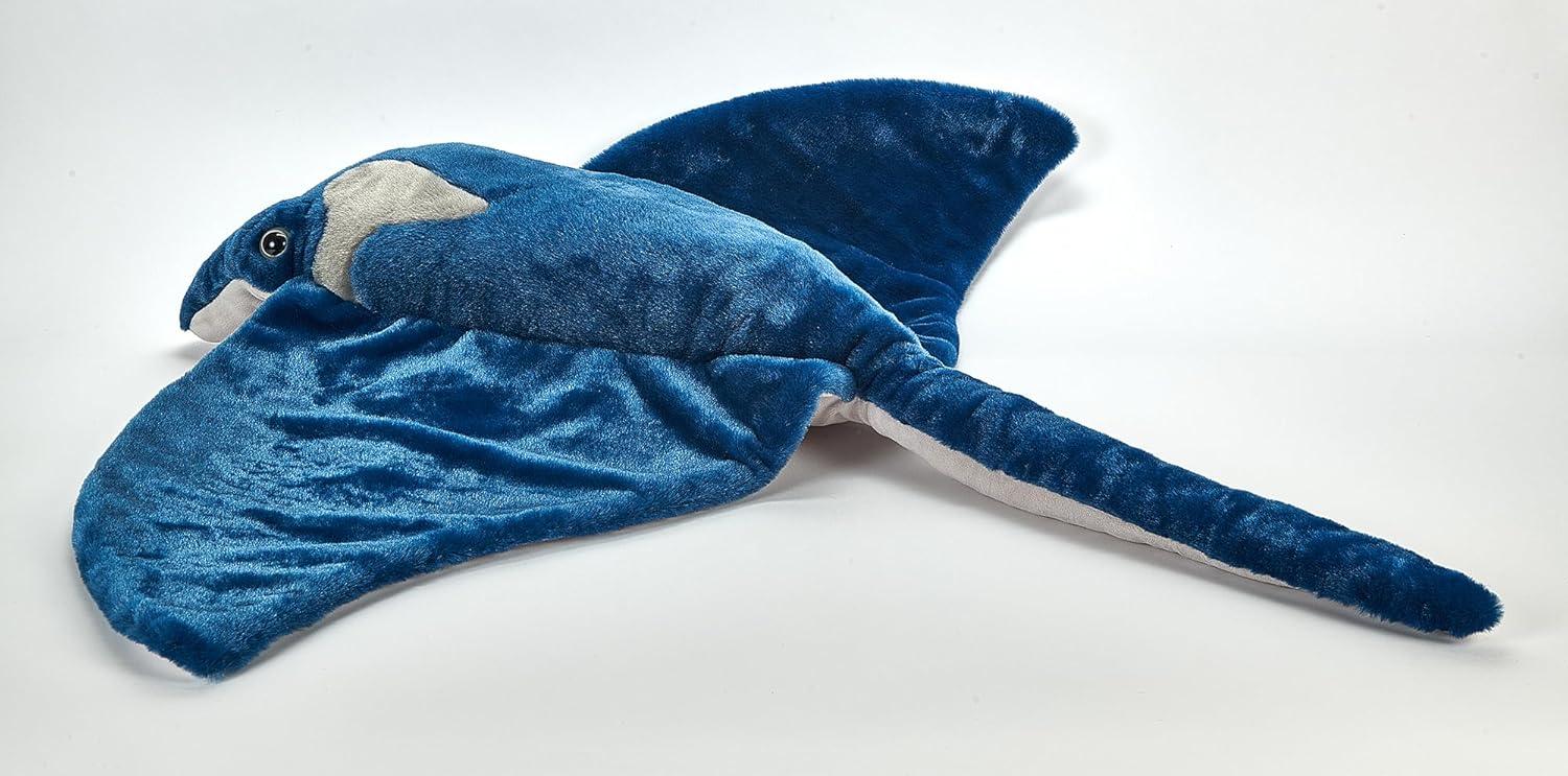 image:imageThe Petting Zoo Manta Ray Stuffed Animal Plushie Gifts for Kids Wild Onez Ocean Animals Jumbo Stingray Plush Toy 42 inches from Tip of Tail to Head