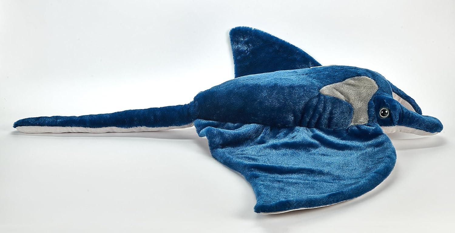 image:imageThe Petting Zoo Manta Ray Stuffed Animal Plushie Gifts for Kids Wild Onez Ocean Animals Jumbo Stingray Plush Toy 42 inches from Tip of Tail to Head