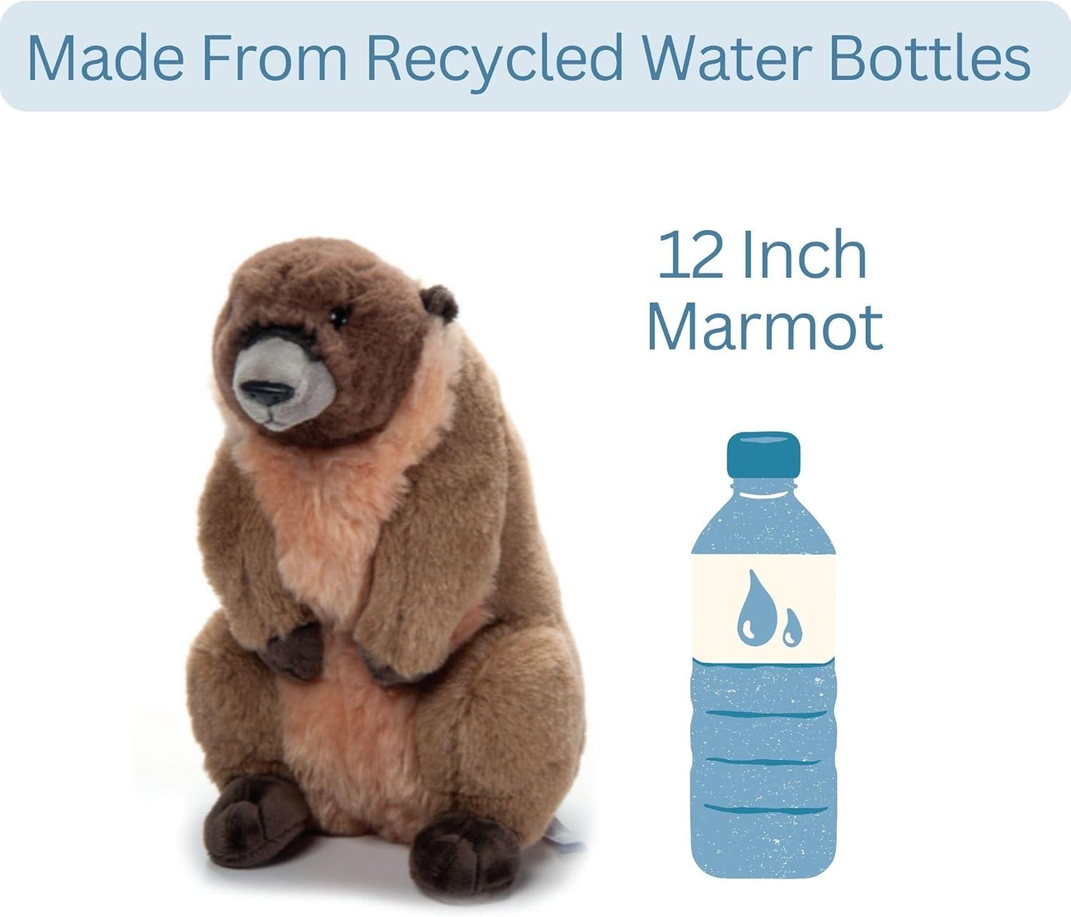 image:imageThe Petting Zoo Marmot Stuffed Animal Plushie Gifts for Kids Wild Onez Animals Marmot Plush Toy 12 inches
