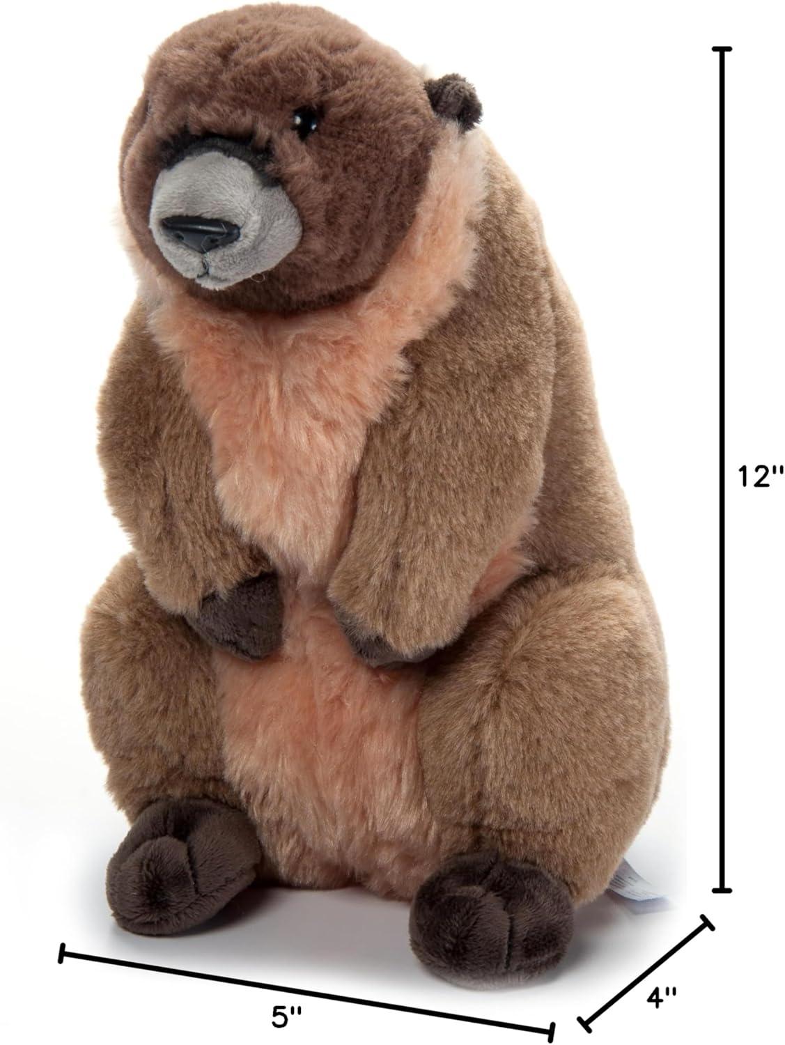 image:imageThe Petting Zoo Marmot Stuffed Animal Plushie Gifts for Kids Wild Onez Animals Marmot Plush Toy 12 inches
