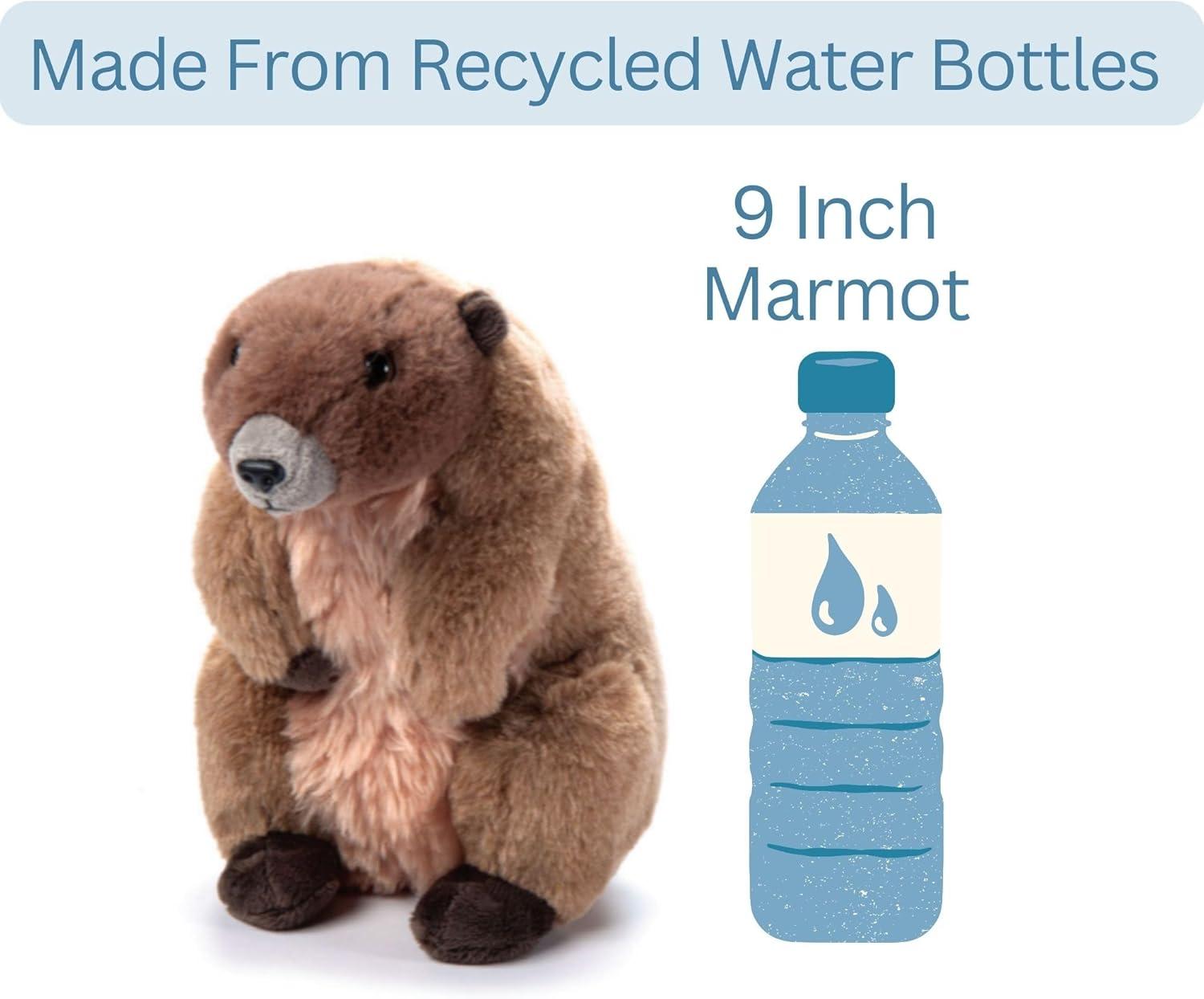 image:imageThe Petting Zoo Marmot Stuffed Animal Plushie Gifts for Kids Wild Onez Animals Marmot Plush Toy 9 inches