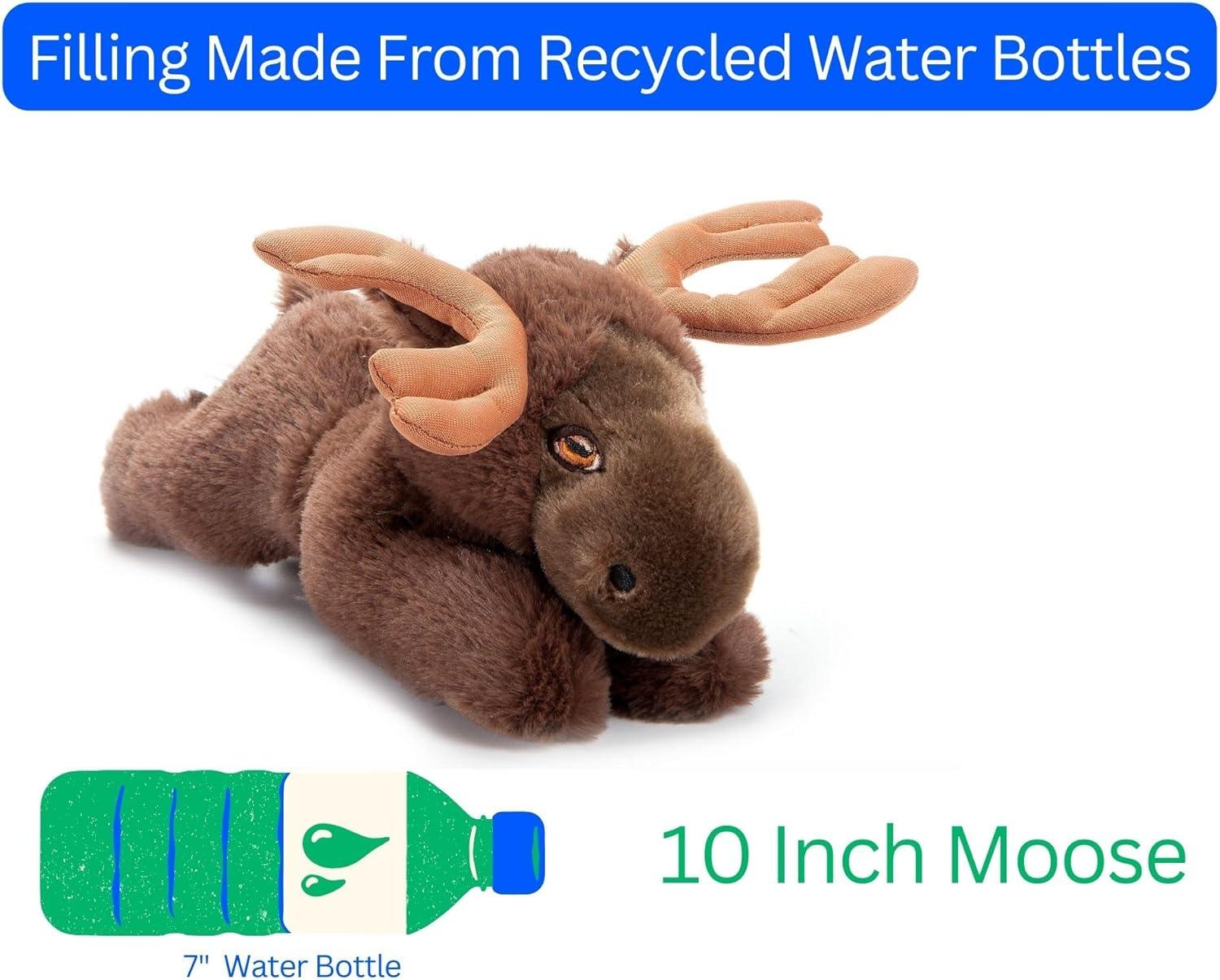 image:imageThe Petting Zoo Moose Stuffed Animal Plushie Gifts for Kids Earth Keeperz Wildlife Animals Zoologee Brown Moose Plush Toy 10 inches