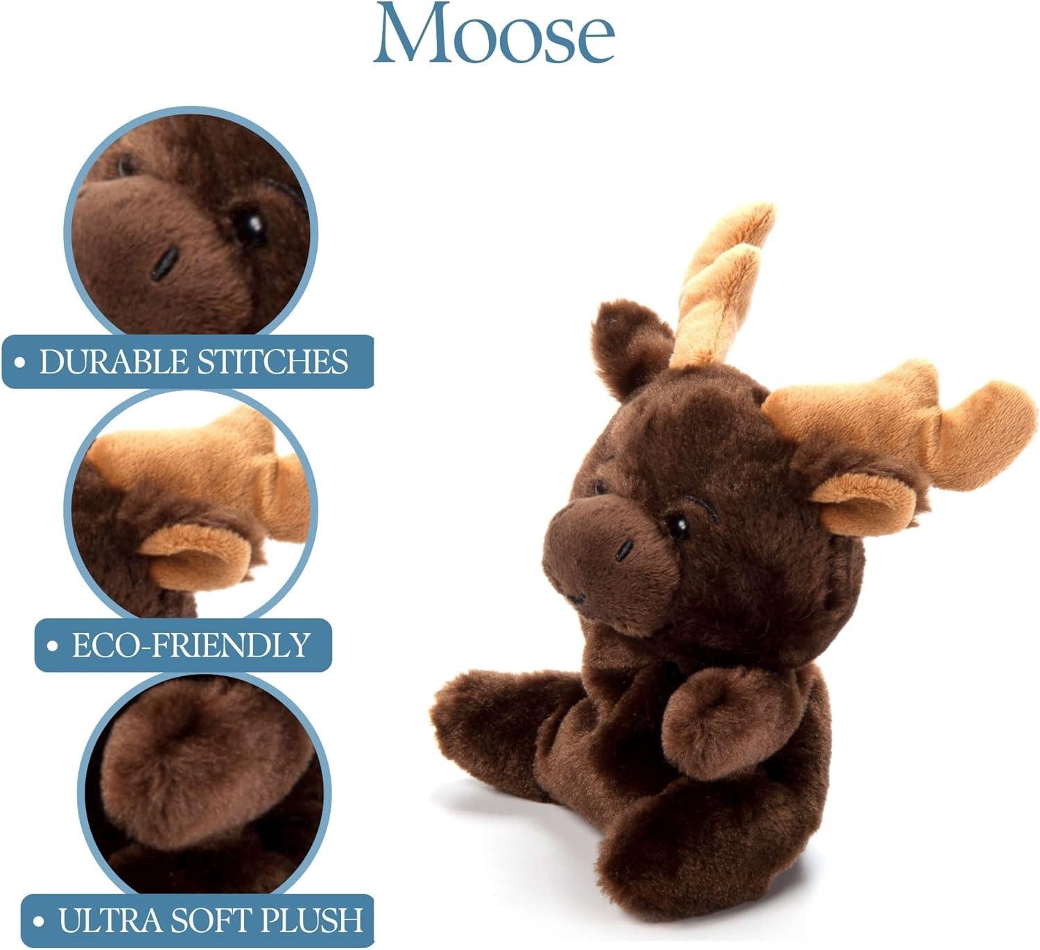 image:imageThe Petting Zoo Moose Stuffed Animal Plushie Gifts for Kids Nuggetz Wildlife Animals Moose Plush Toy 6 inches