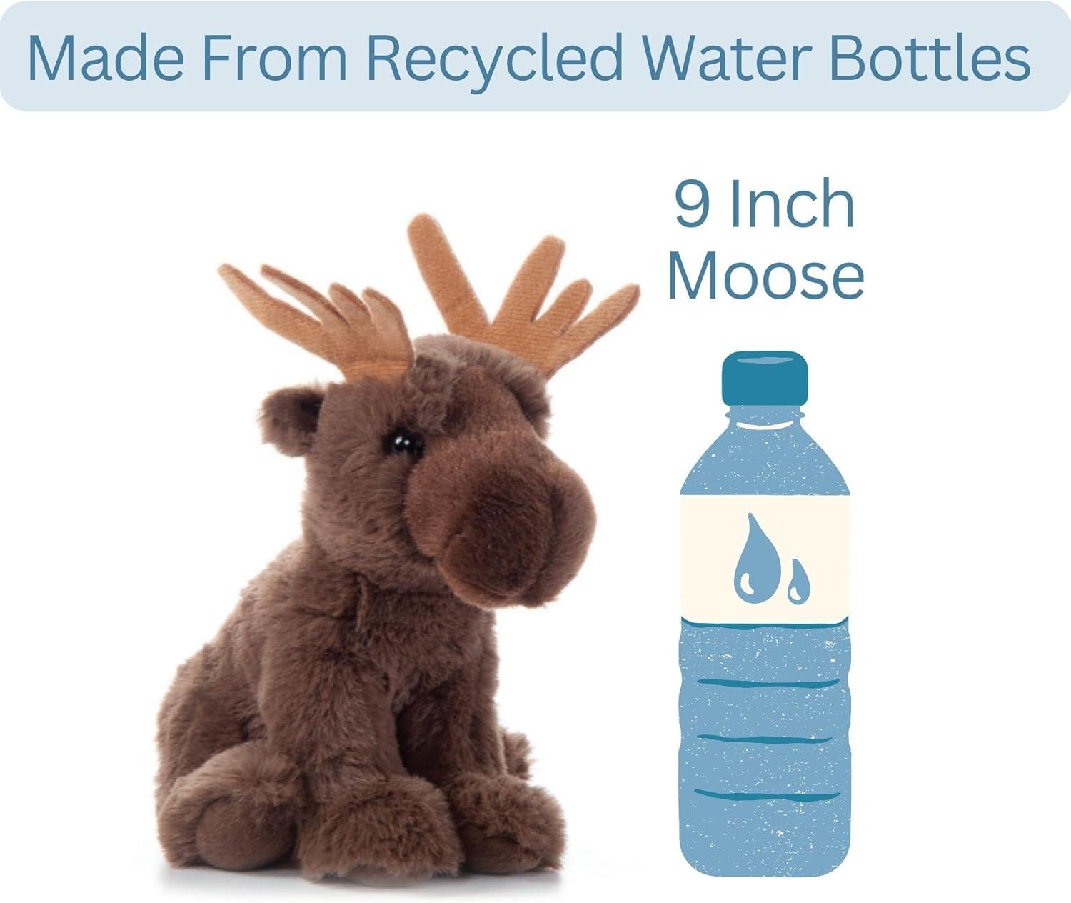 image:imageThe Petting Zoo Moose Stuffed Animal Plushie Gifts for Kids Wild Onez Wildlife Animals Moose Plush Toy 9 inches