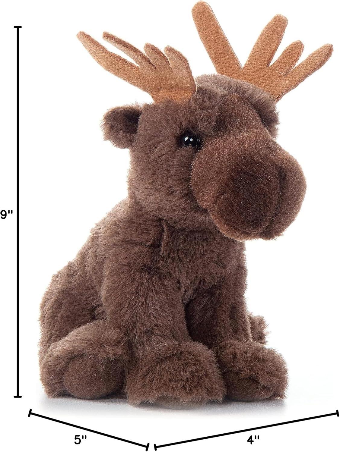 image:imageThe Petting Zoo Moose Stuffed Animal Plushie Gifts for Kids Wild Onez Wildlife Animals Moose Plush Toy 9 inches