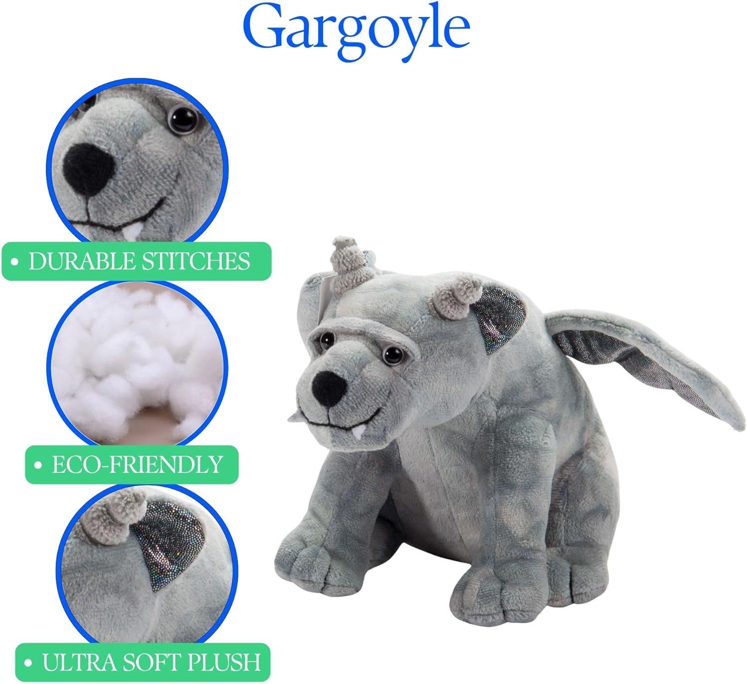 image:imageThe Petting Zoo Mystical Gargoyle Stuffed Animal Plushie Gifts for Kids Mystical Animals Gray Gargoyle Plush Toy 8 Inches