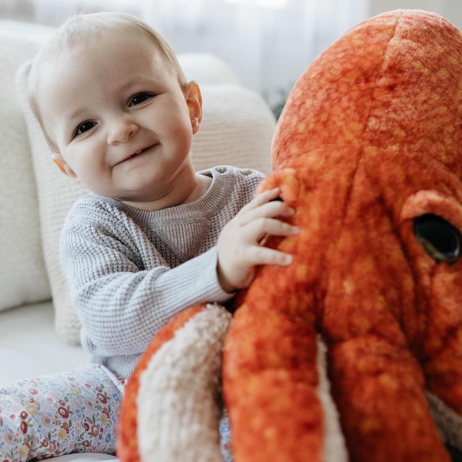 image:imageThe Petting Zoo Pacific Red Octopus Stuffed Animal Plushie Gifts for Kids Wild Onez Ocean Animals Jumbo Octopus Plush Toy 24 inches