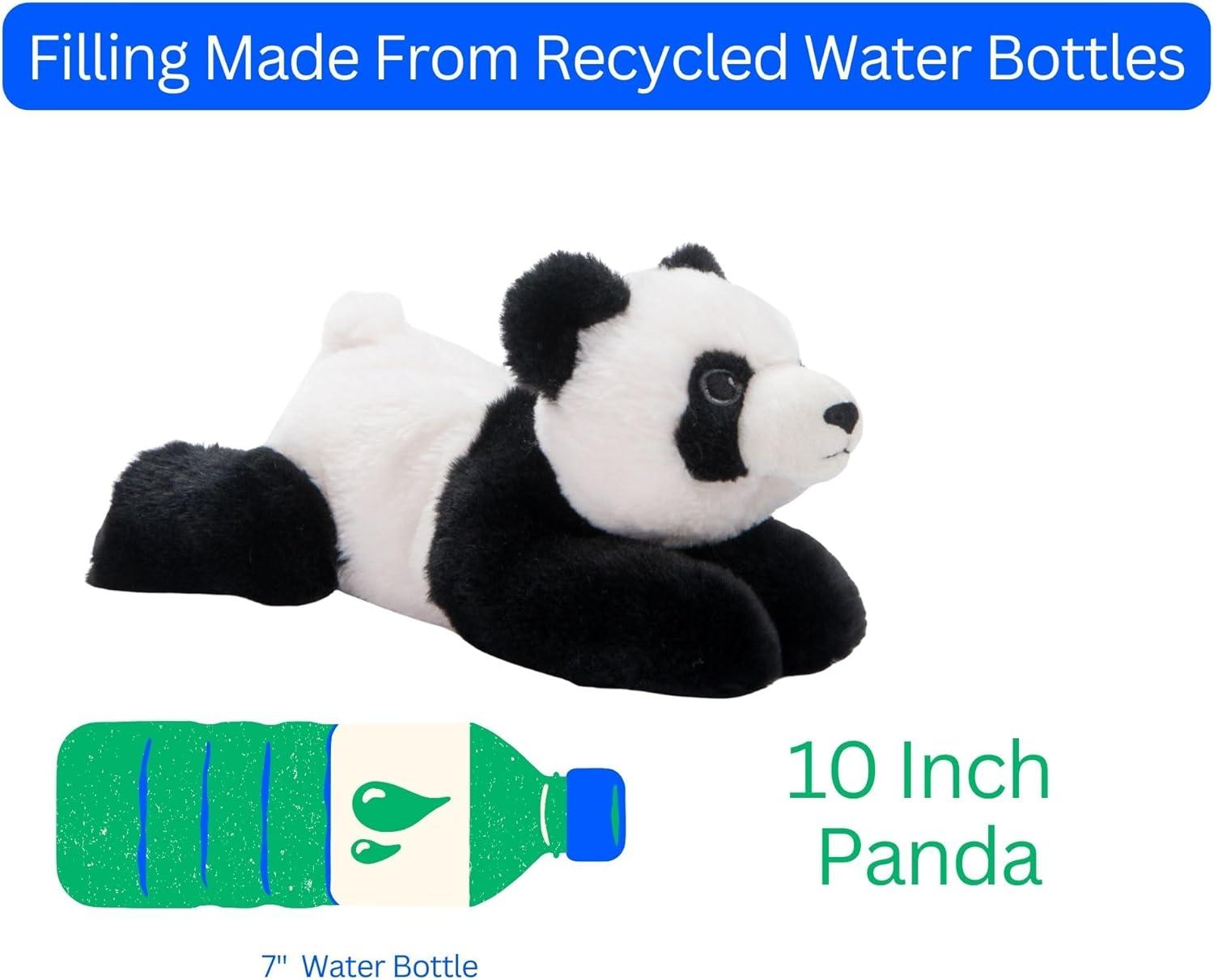 image:imageThe Petting Zoo Panda Stuffed Animal Plushie Gifts for Kids Earth Keeperz Wildlife Animals Zoologee Black Panda Plush Toy 10 inches