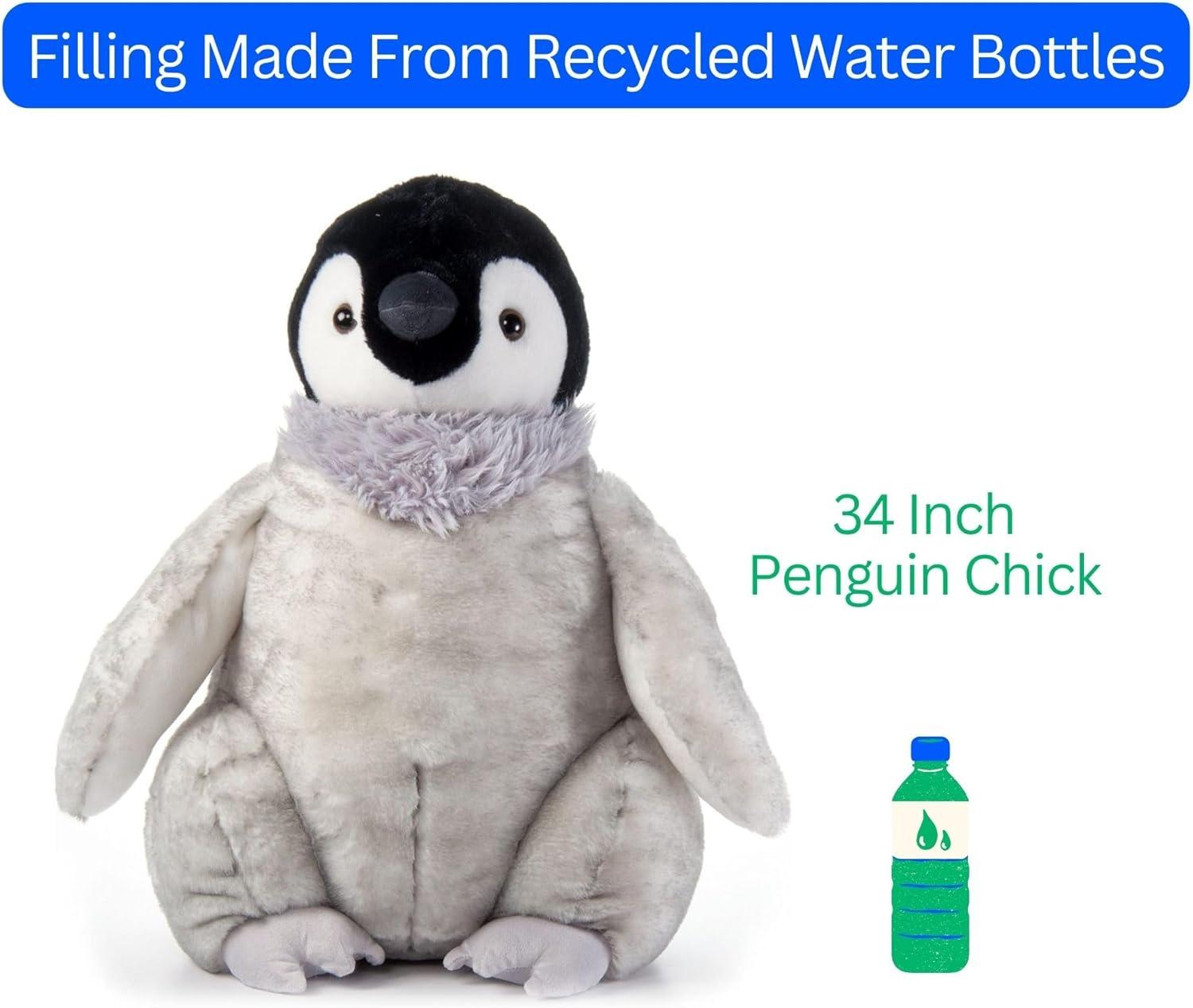 image:imageThe Petting Zoo Penguin Chick Stuffed Animal Plushie Gifts for Kids Wild Onez Sealife Animals Jumbo Penguin Plush Toy 19 Inches