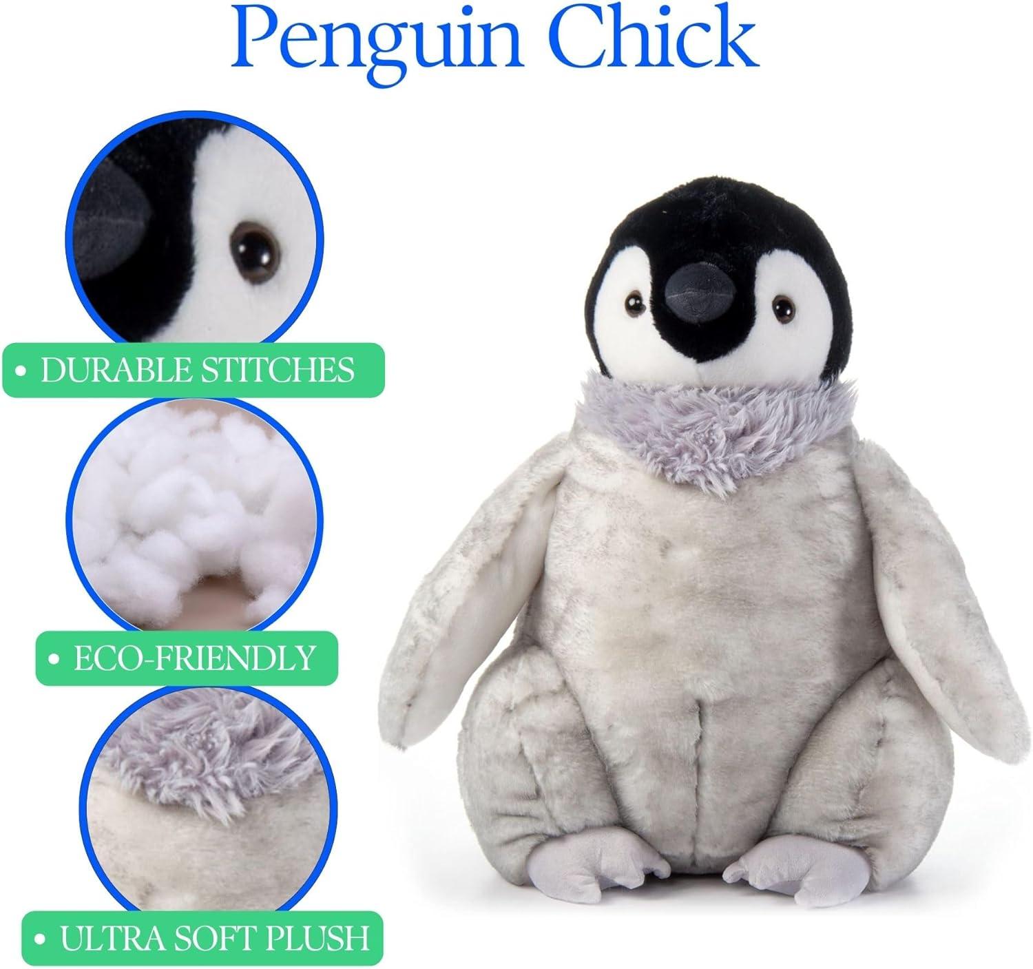 image:imageThe Petting Zoo Penguin Chick Stuffed Animal Plushie Gifts for Kids Wild Onez Sealife Animals Jumbo Penguin Plush Toy 19 Inches