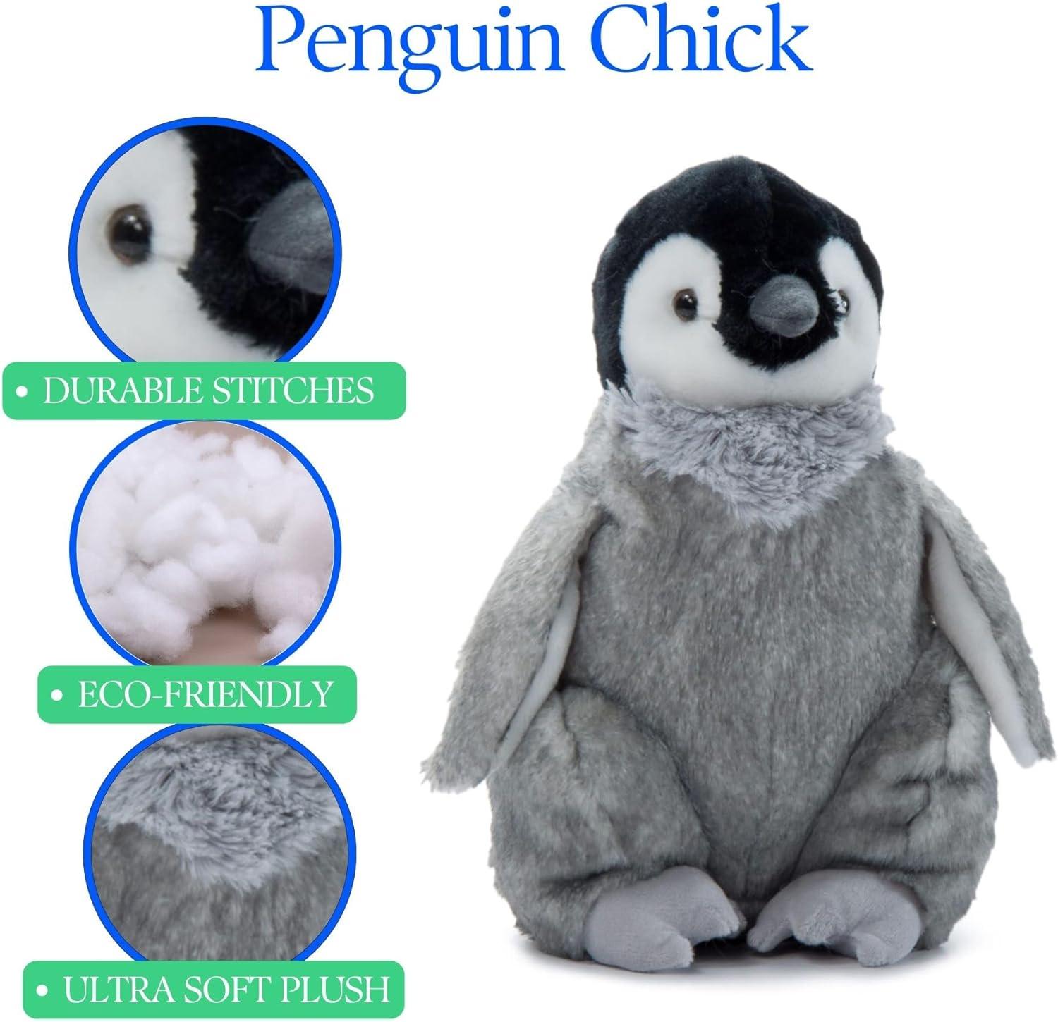 image:imageThe Petting Zoo Penguin Chick Stuffed Animal Plushie Gifts for Kids Wild Onez Sealife Animals Penguin Plush Toy 12 Inches