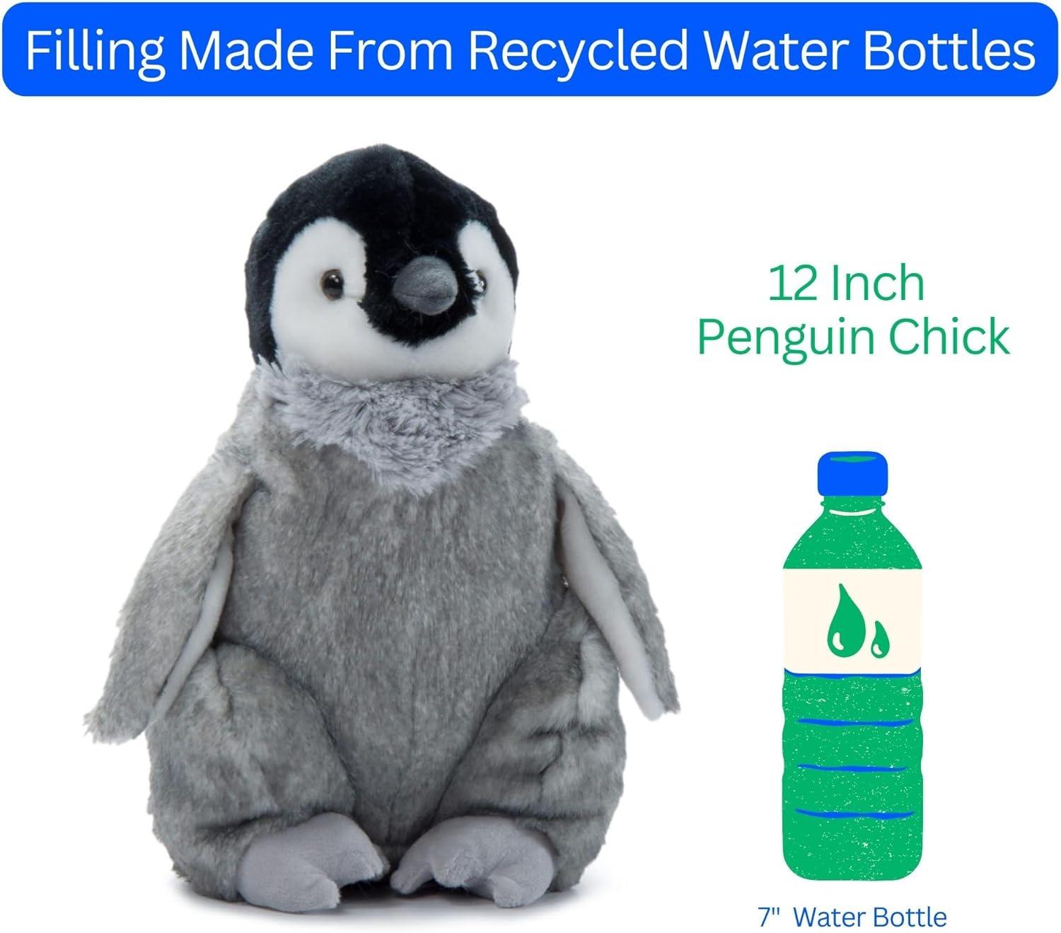 image:imageThe Petting Zoo Penguin Chick Stuffed Animal Plushie Gifts for Kids Wild Onez Sealife Animals Penguin Plush Toy 12 Inches