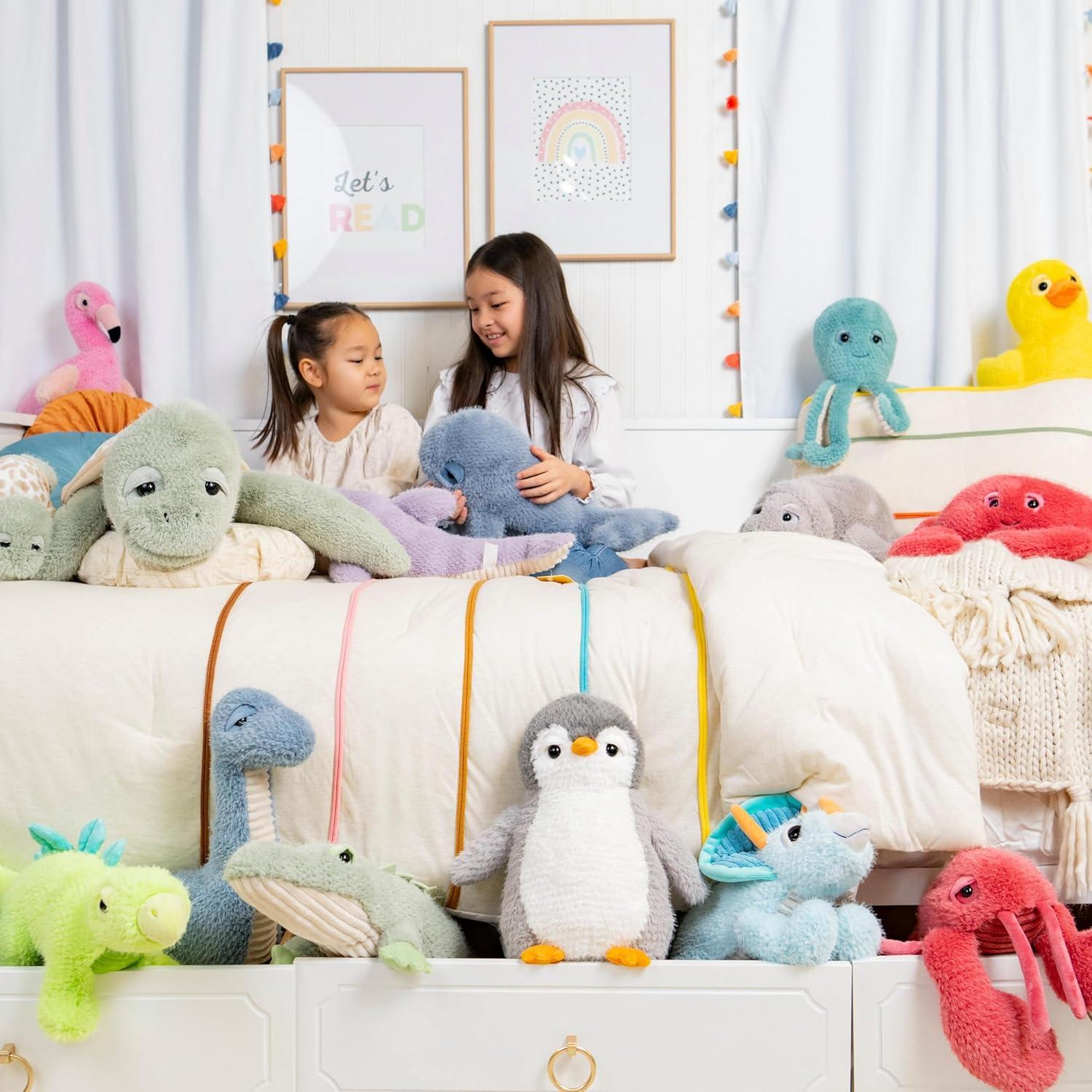 image:imageThe Petting Zoo Penguin Stuffed Animal Plushie Gifts for Kids Fuzzlez Sealife Animals Penguin Plush Toy 12 Inches
