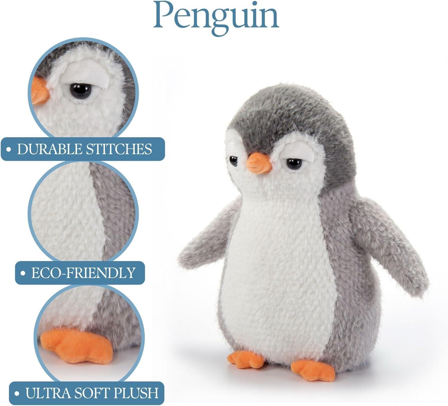image:imageThe Petting Zoo Penguin Stuffed Animal Plushie Gifts for Kids Fuzzlez Sealife Animals Penguin Plush Toy 12 Inches