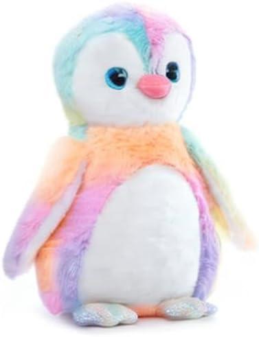 image:imageThe Petting Zoo Penguin Stuffed Animal Plushie Ombrez Zoo Animals Rainbow Penguin Plush Toy 12 inches
