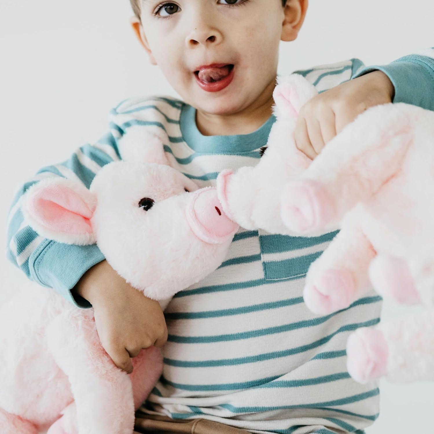 image:imageThe Petting Zoo Pig Stuffed Animal Plushie Gifts for Kids Wild Onez Farm Animals Pig Plush Toy 12 inches