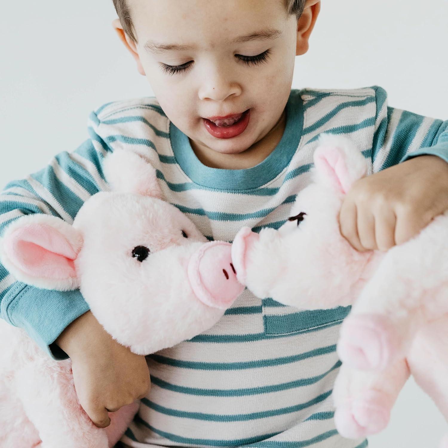 image:imageThe Petting Zoo Pig Stuffed Animal Plushie Gifts for Kids Wild Onez Farm Animals Pig Plush Toy 12 inches