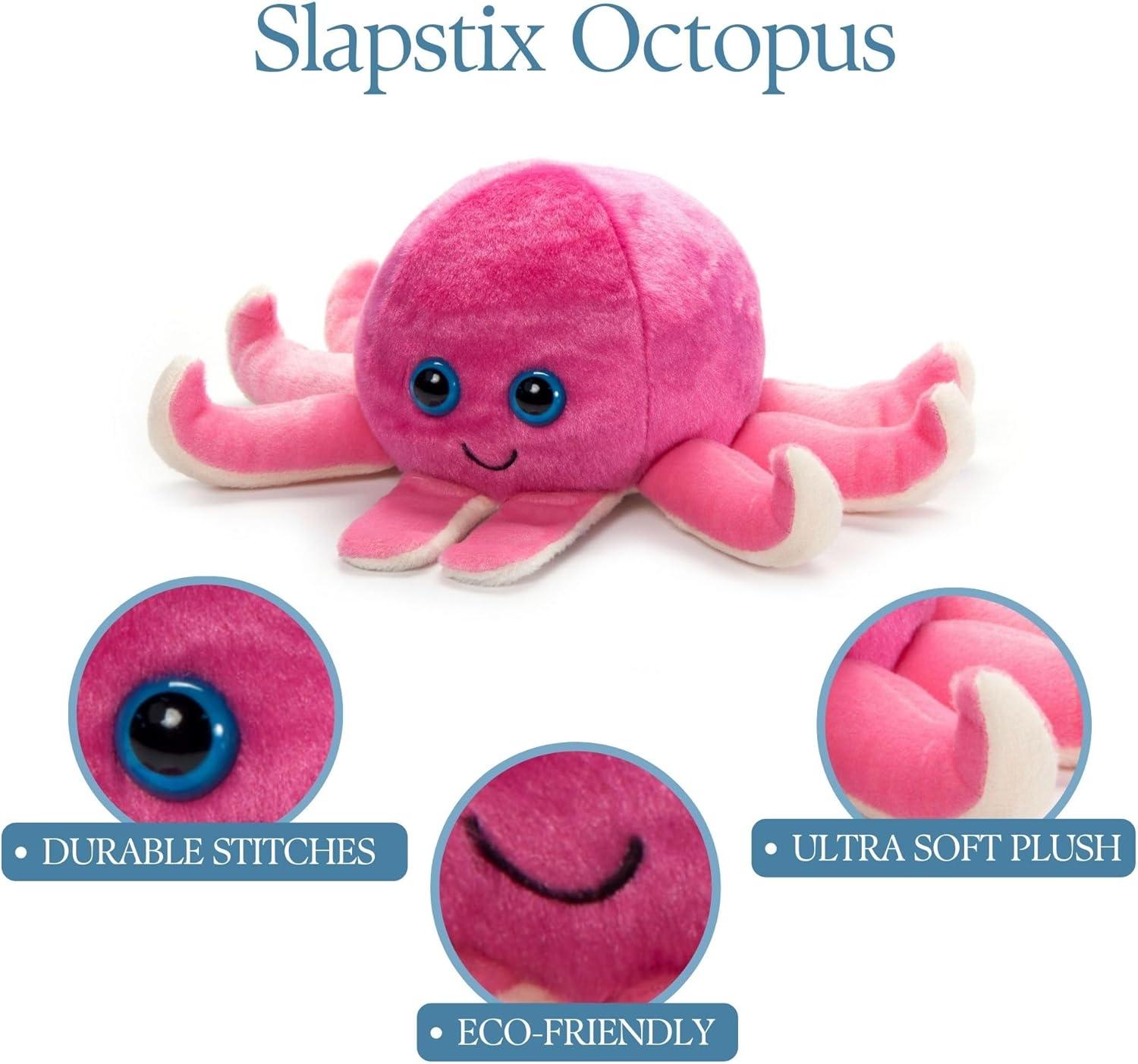 image:imageThe Petting Zoo Pink Octopus Stuffed Animal Plushie Slap Bracelet Gifts for Kids Slapstix Sealife Animals Pink Octopus Plush Toy 10 inches