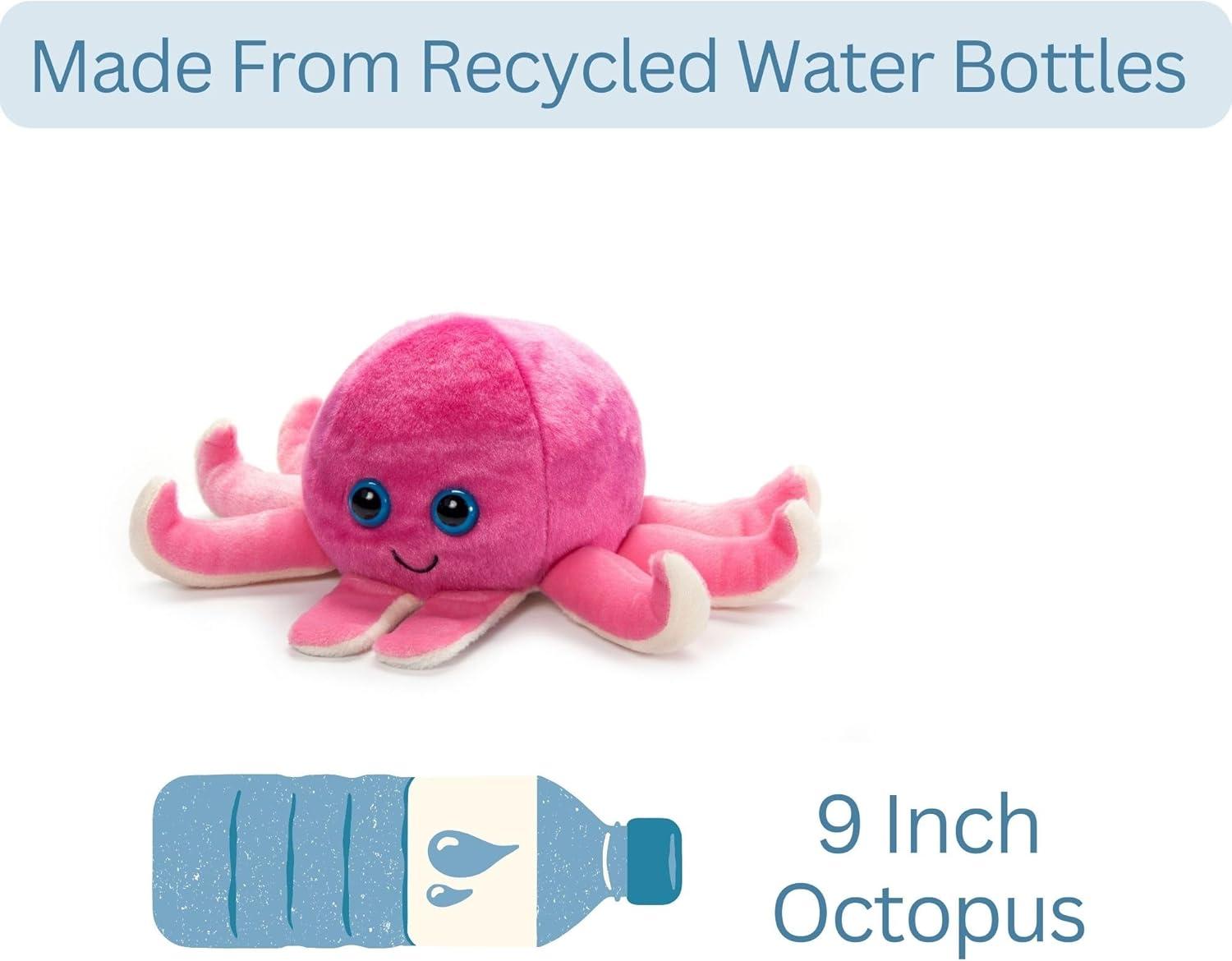 image:imageThe Petting Zoo Pink Octopus Stuffed Animal Plushie Slap Bracelet Gifts for Kids Slapstix Sealife Animals Pink Octopus Plush Toy 10 inches