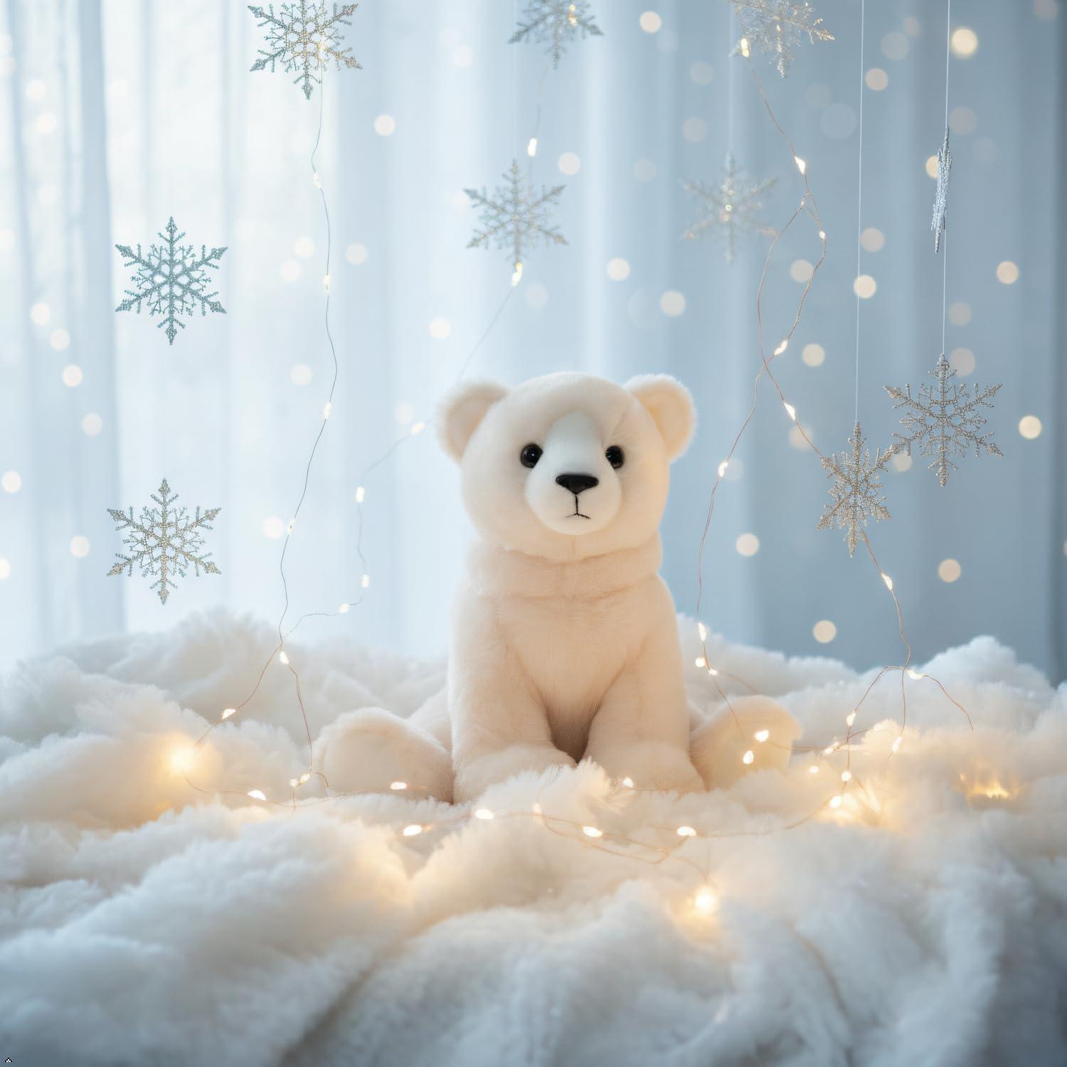 image:imageThe Petting Zoo Polar Bear Stuffed Animal Gifts for Kids Wild Onez Zoo Animals Polar Bear Plush Toy 12 inches