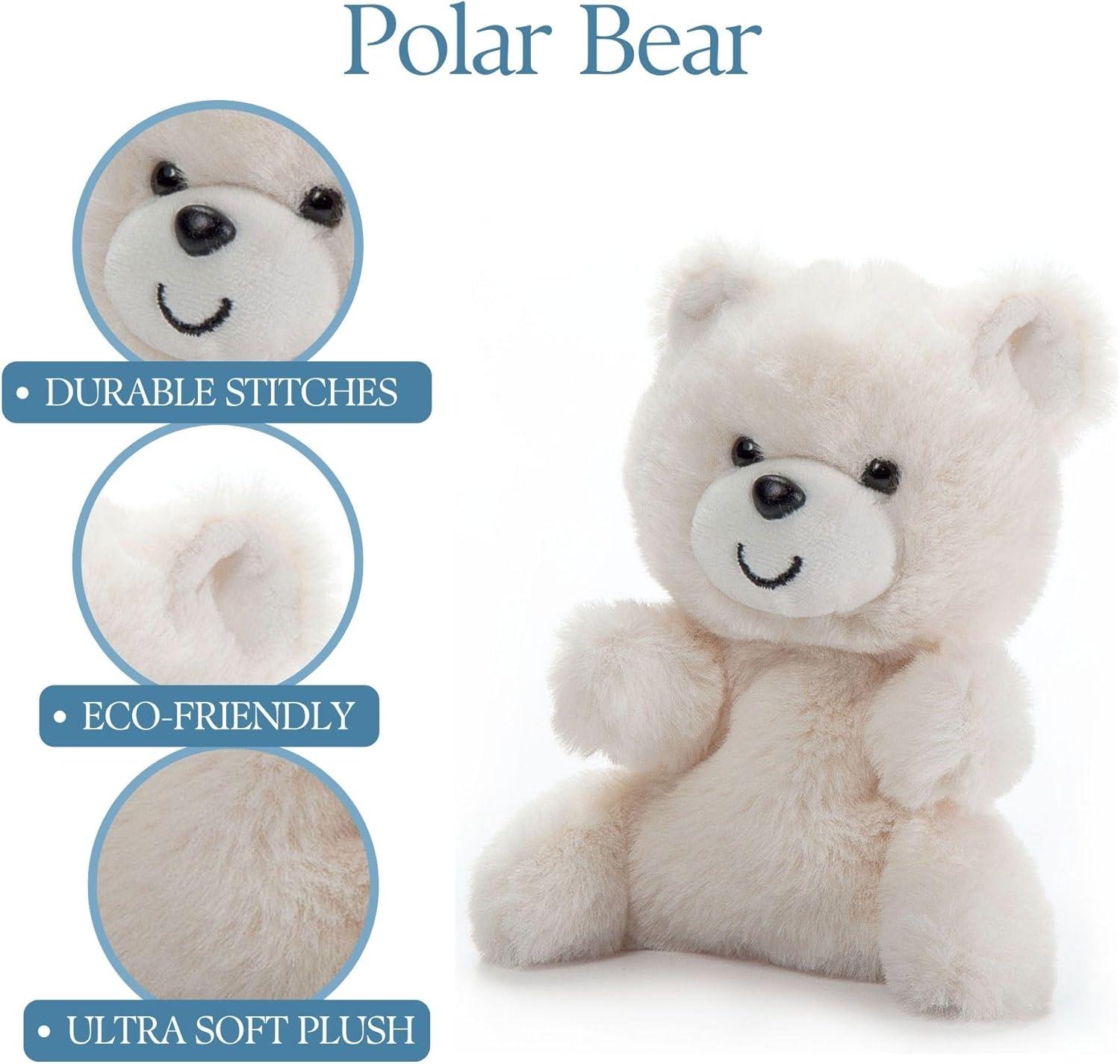 image:imageThe Petting Zoo Polar Bear Stuffed Animal Plushie Gifts for Kids Nuggetz Wildlife Animals Bear Panda Plush Toy 6 inches