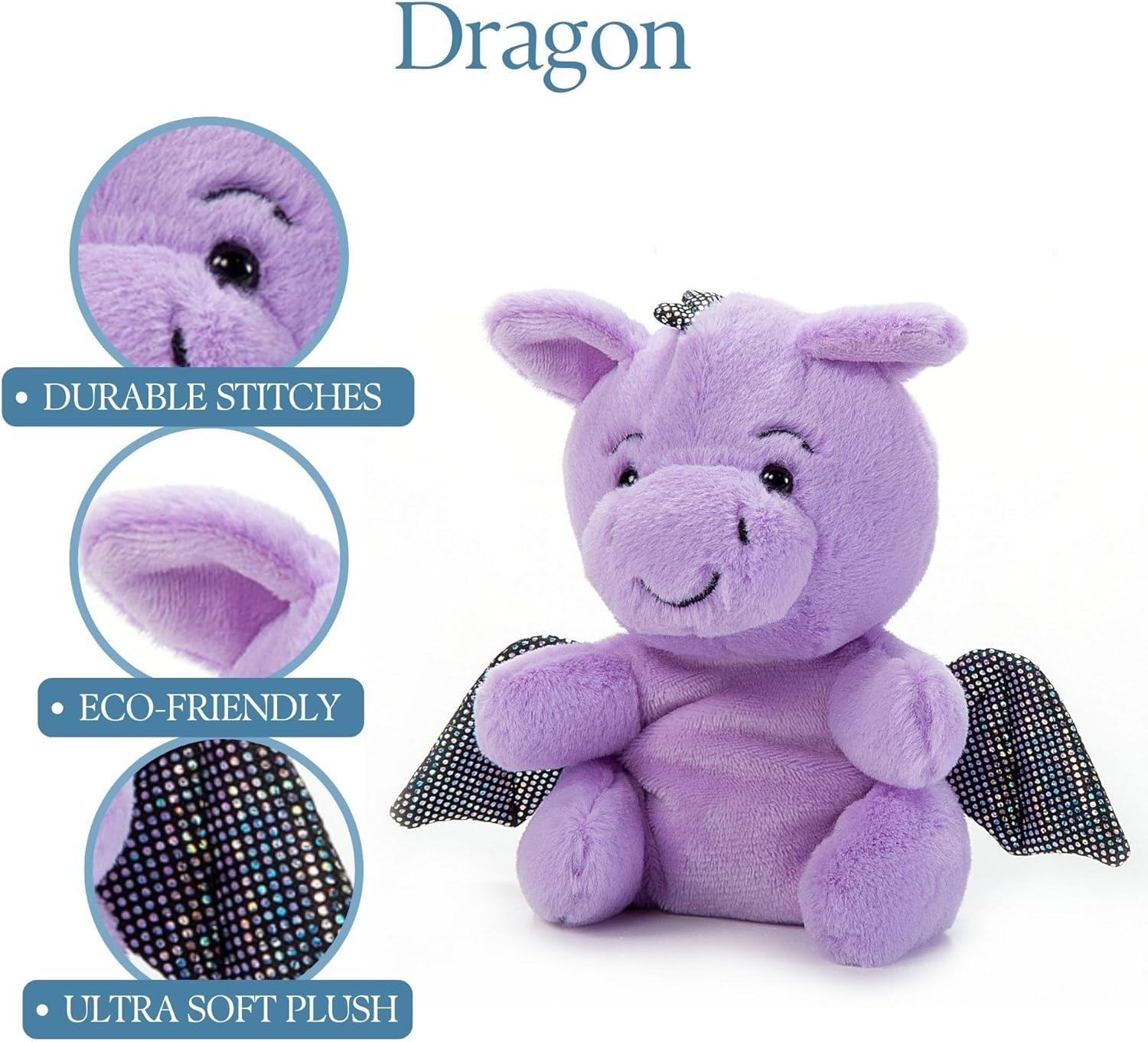 image:imageThe Petting Zoo Purple Dragon Stuffed Animal Plushie Gifts for Kids Nuggetz Dragon Animals Dragon Plush Toy 6 Inches