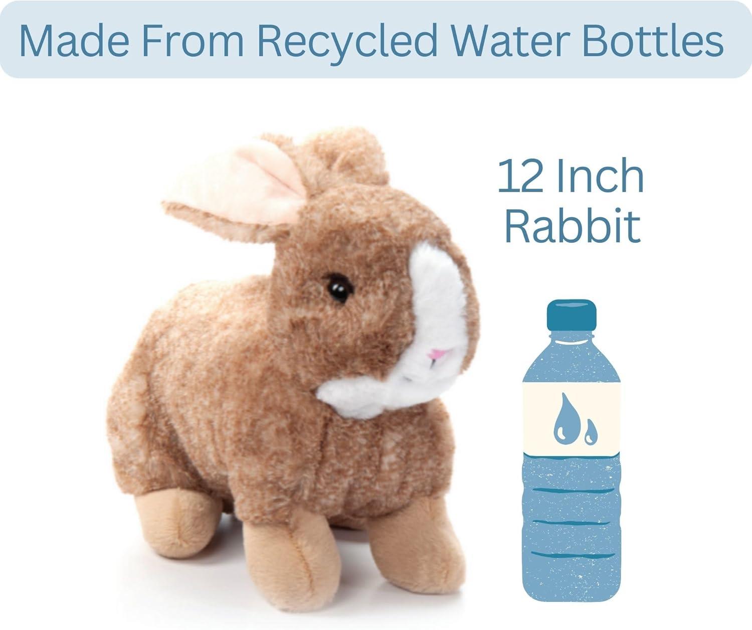 image:imageThe Petting Zoo Rabbit Stuffed Animal Plushie Gifts for Kids Wild Onez Wildlife Animals Brown Bunny Plush Toy 12 inches
