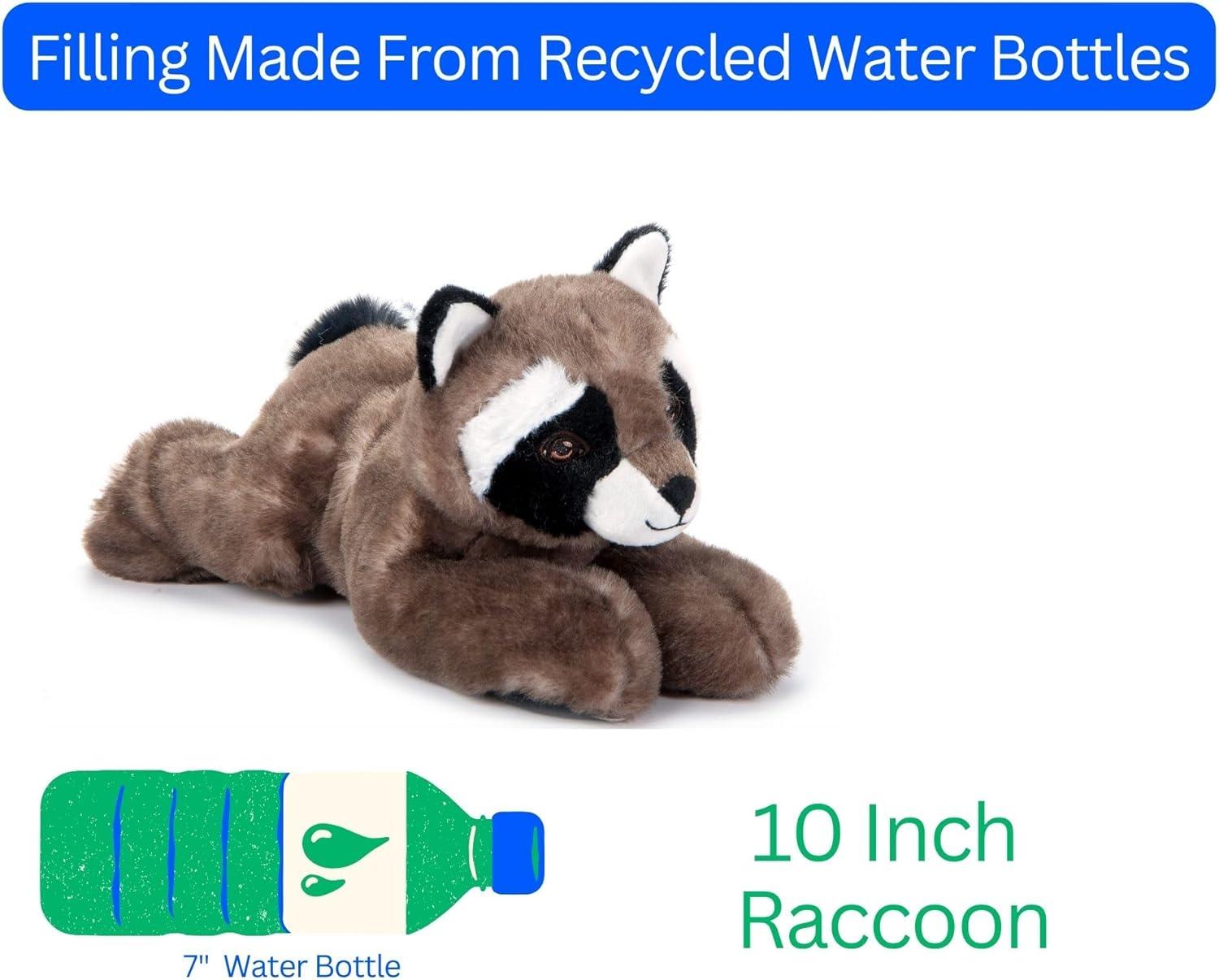 image:imageThe Petting Zoo Raccoon Stuffed Animal Plushie Gifts for Kids Earth Keeperz Wildlife Animals Zoologee Raccoon Plush Toy 10 inches