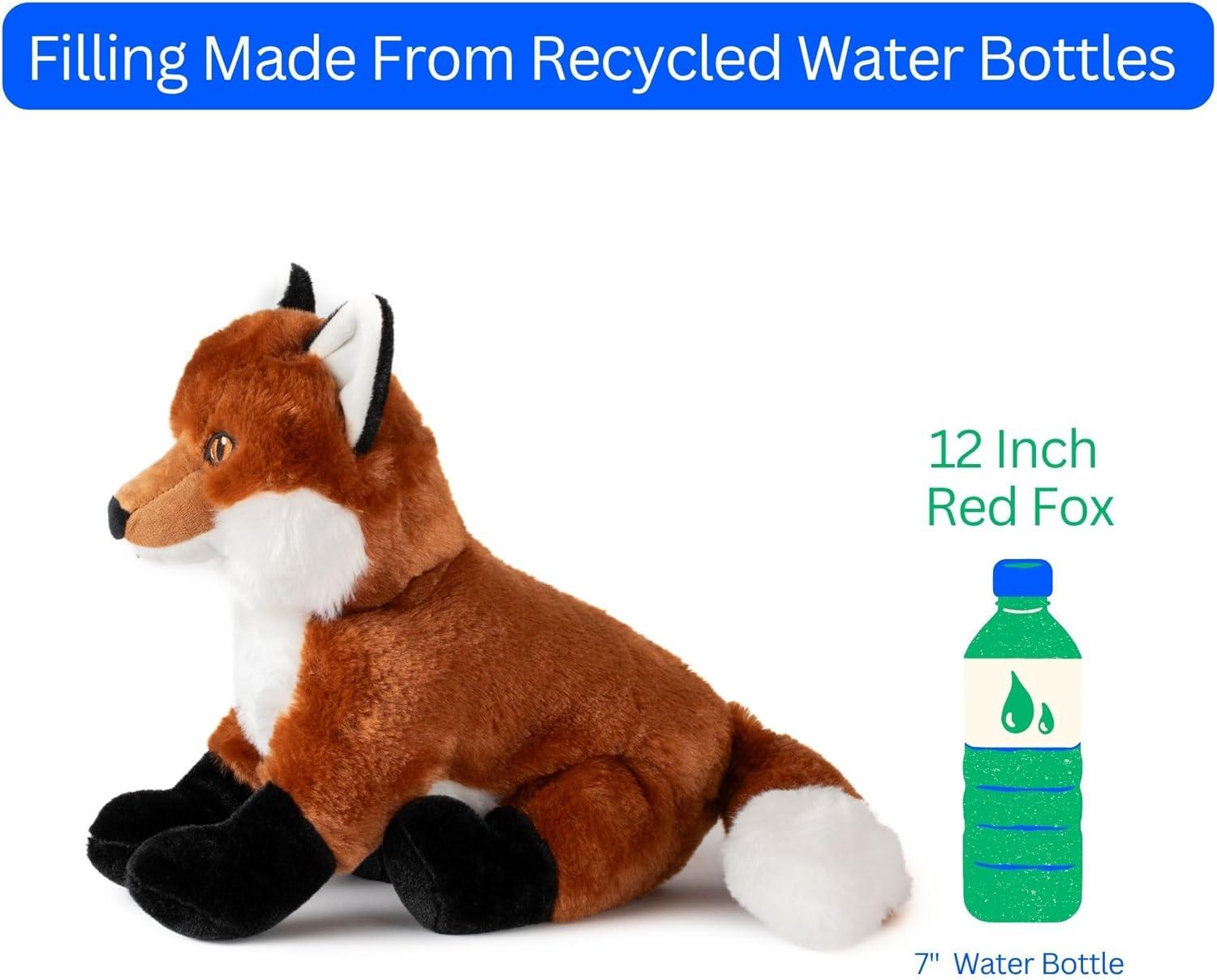 image:imageThe Petting Zoo Red Fox Stuffed Animal Plushie Gifts for Kids Earth Keeperz Wildlife Animals Zoologee Red Fox Plush Toy 12 inches
