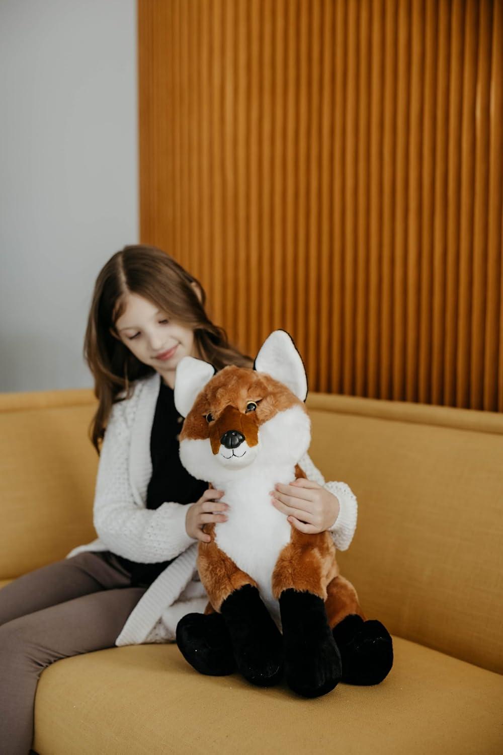 image:imageThe Petting Zoo Red Fox Stuffed Animal Plushie Gifts for Kids Wild Onez Wildlife Animals Jumbo Fox Plush Toy 20 inches