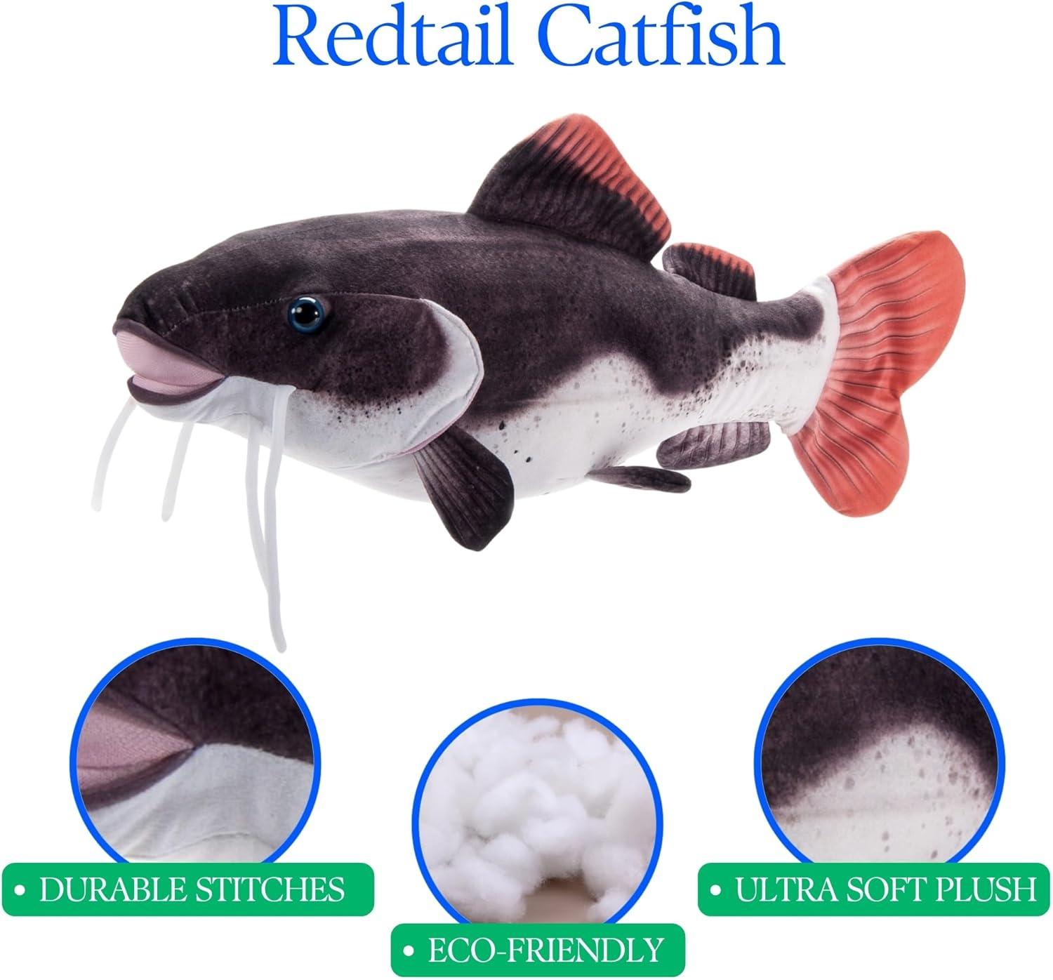 image:imageThe Petting Zoo Redtail Catfish Stuffed Animal Plushie Gifts for Kids Wild Onez Sealife River Fish Animals Purple Redtail Catfish Plush Toy 20 Inches