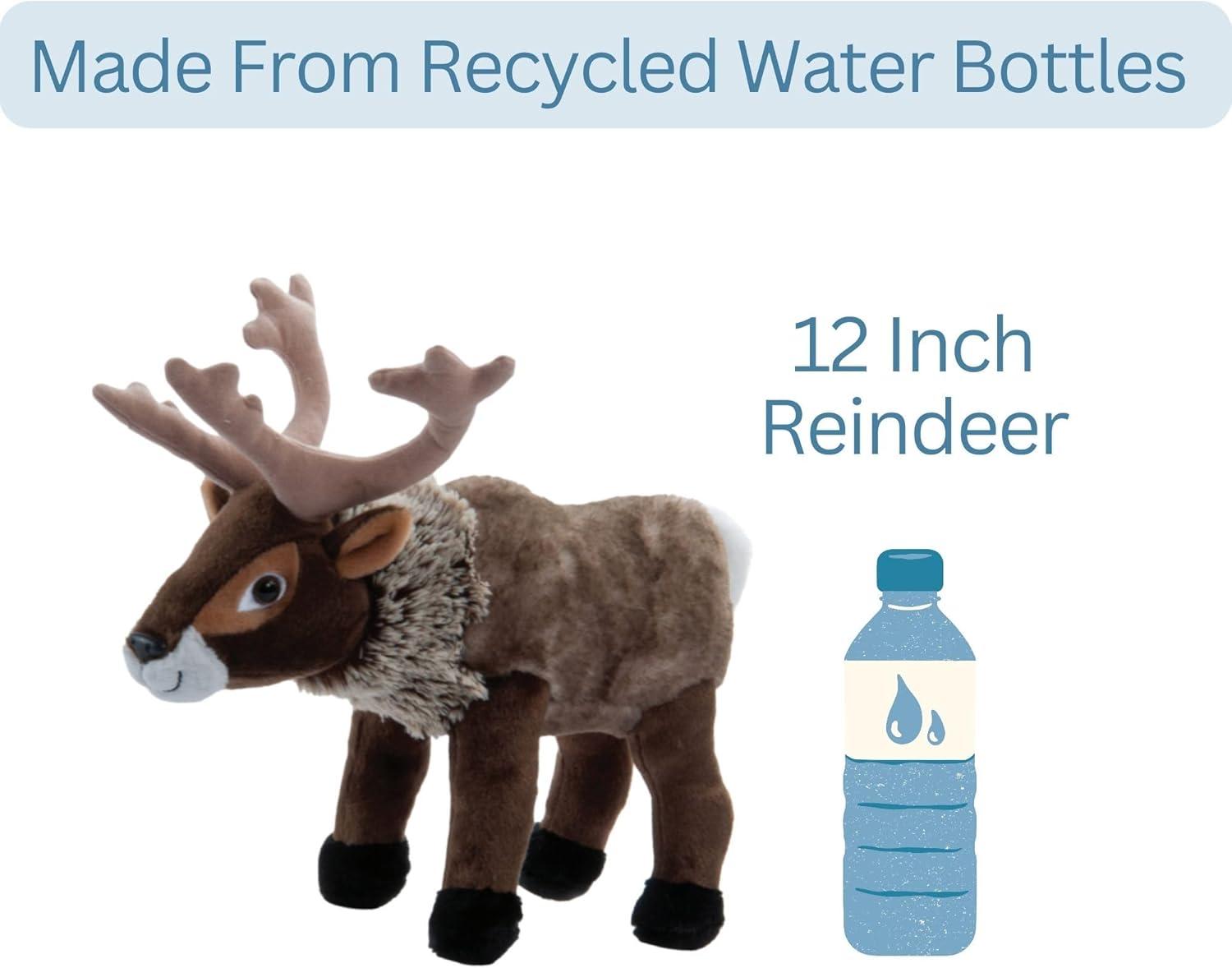 image:imageThe Petting Zoo Reindeer Stuffed Animal Plushie Gifts for Kids Wild Onez Zoo Animals Zoologee Reindeer Plush Toy 12 inches