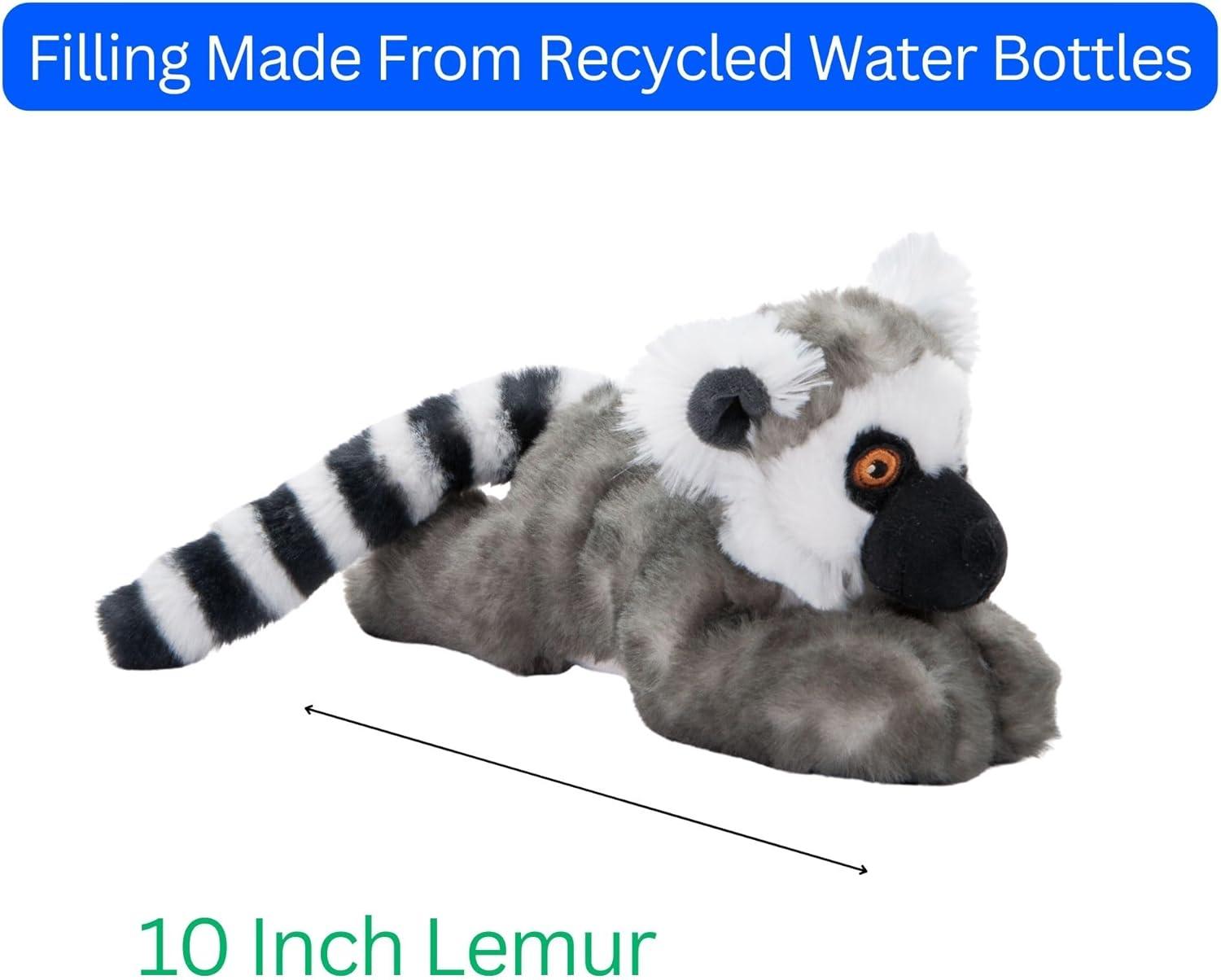 image:imageThe Petting Zoo RingTailed Lemur Stuffed Animal Plushie Gifts for Kids Earth Keeperz Wildlife Animals Zoologee Gray RingTailed Lemur Plush Toy 10 inches