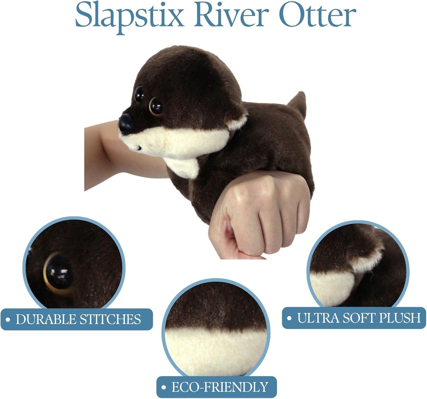 image:imageThe Petting Zoo River Otter Stuffed Animal Plushie Slap Bracelet Gifts for Kids Slapstix Wildlife Animals Otter Plush Toy 10 Inches