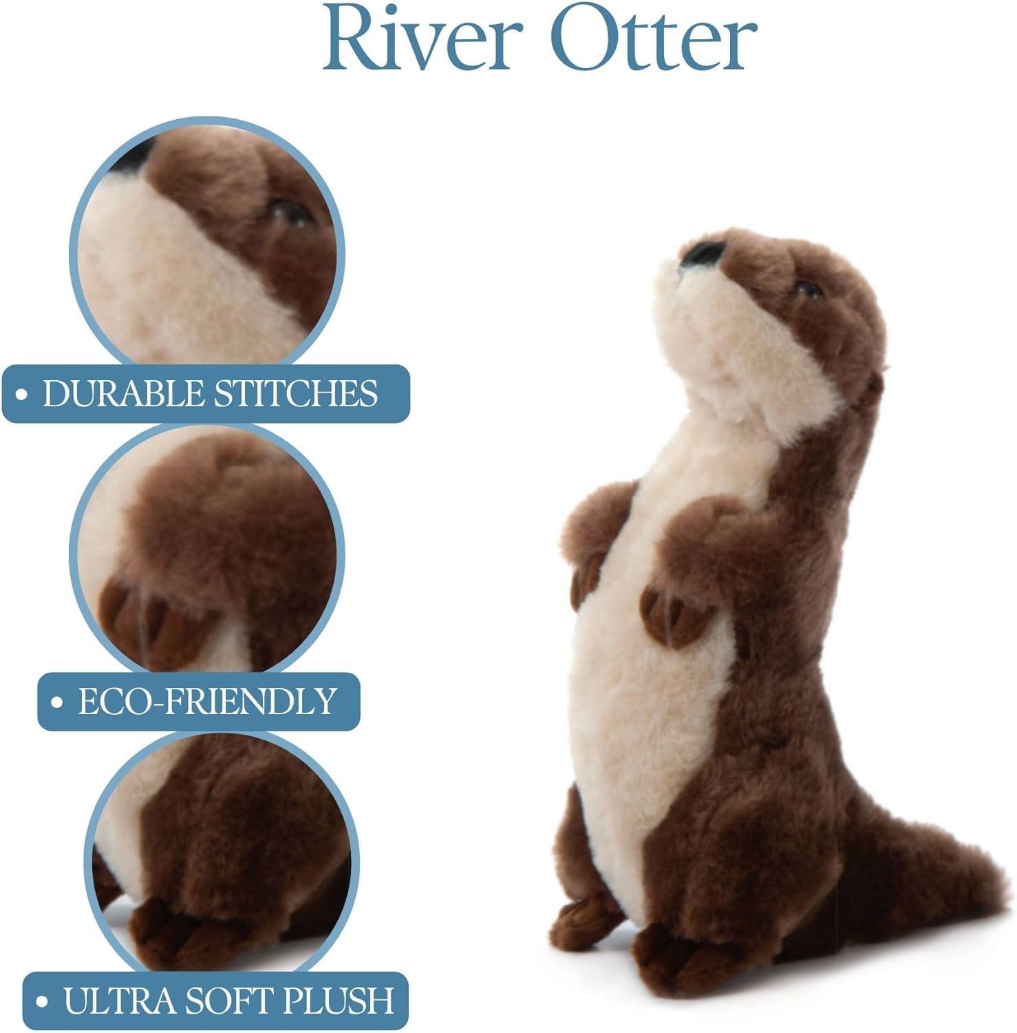 image:imageThe Petting Zoo River Otter Stuffed Animal Standing Gifts for Kids Wild Onez Zoo Animals River Otter Plush Toy 10 inches